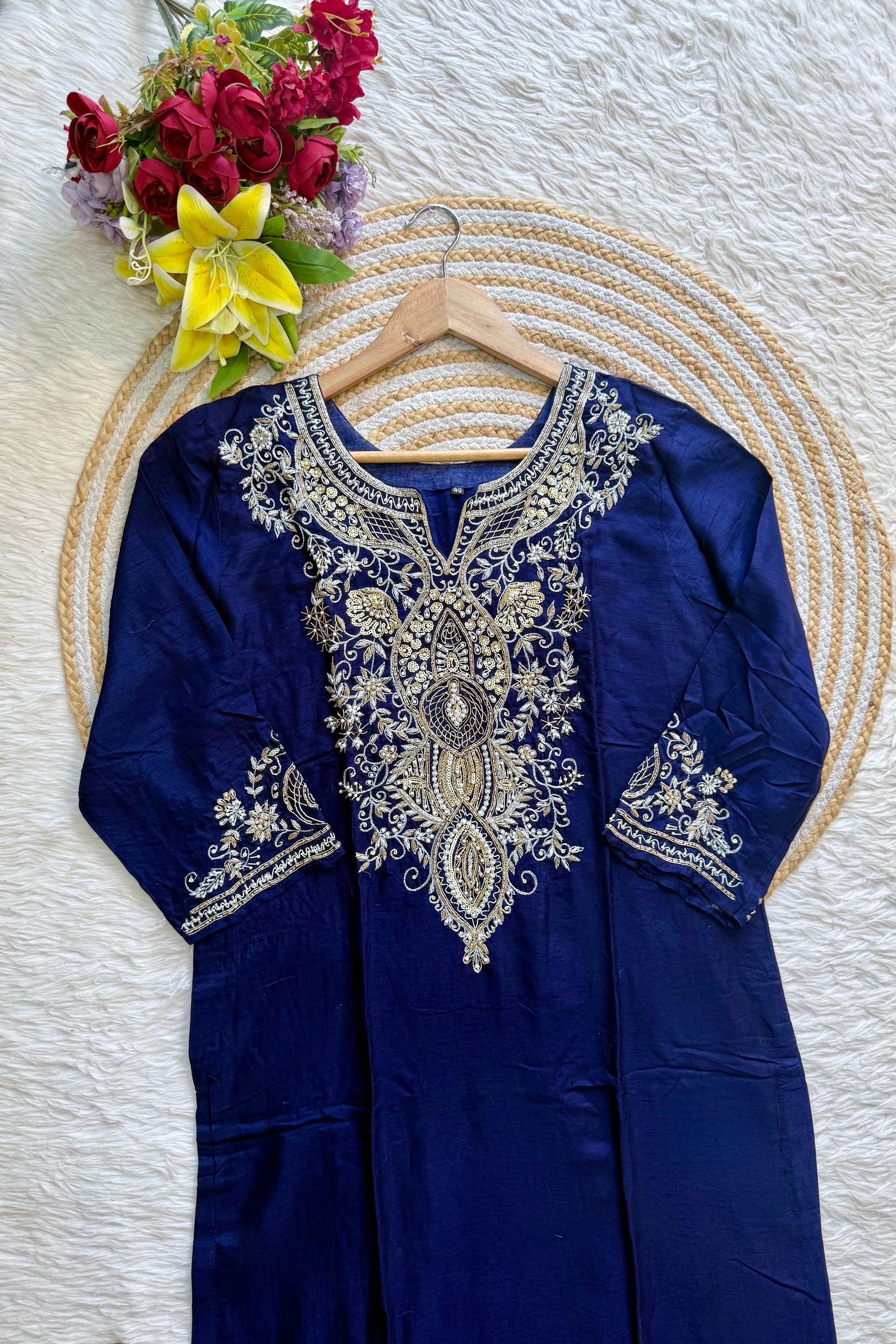 “SUZAIN” A very beautiful festival wear special blue set