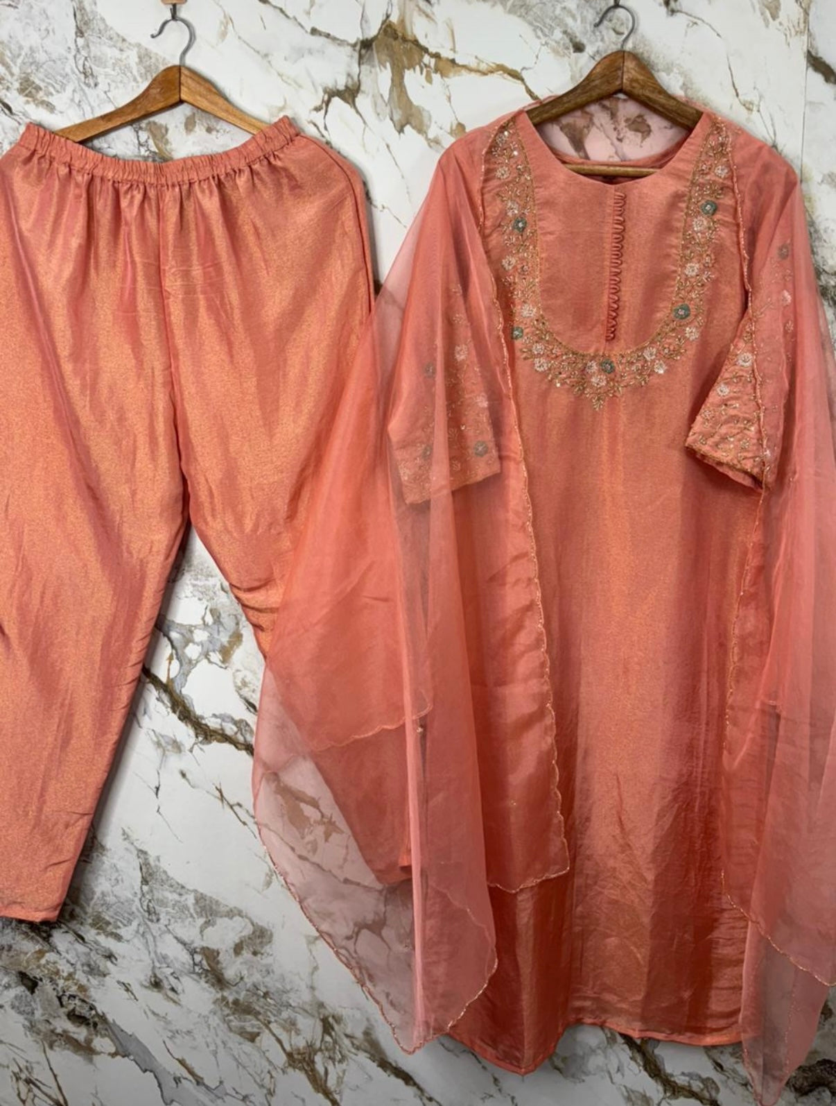“Naayaab” Premium Tissue silk handcrafted kurta set
