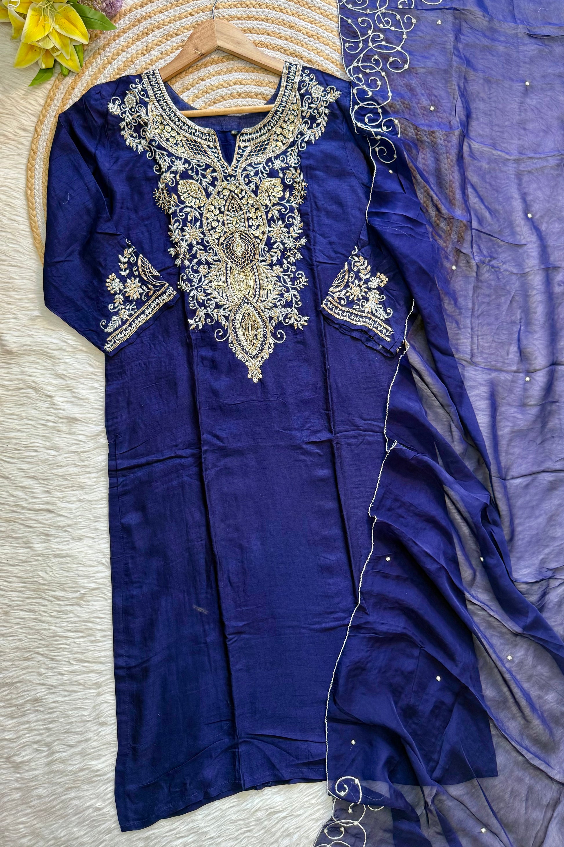 “SUZAIN” A very beautiful festival wear special blue set