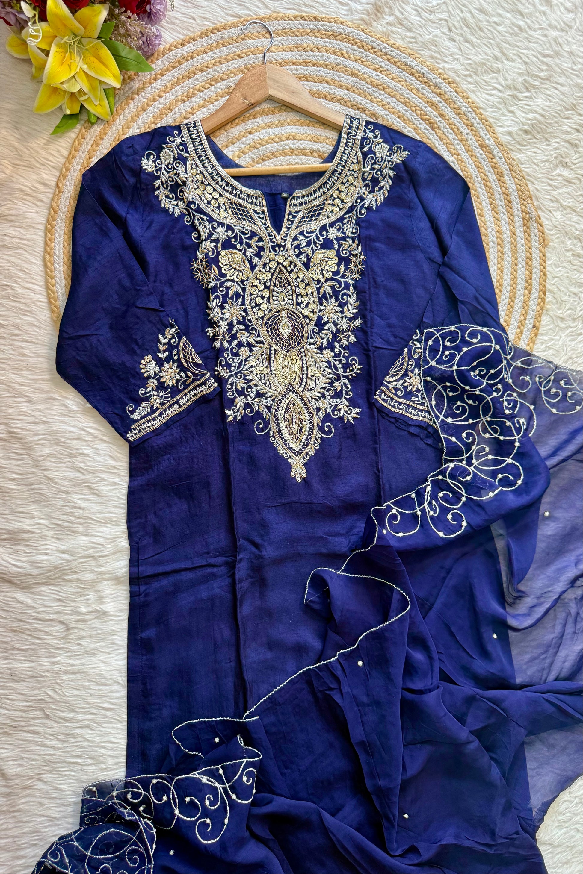 “SUZAIN” A very beautiful festival wear special blue set