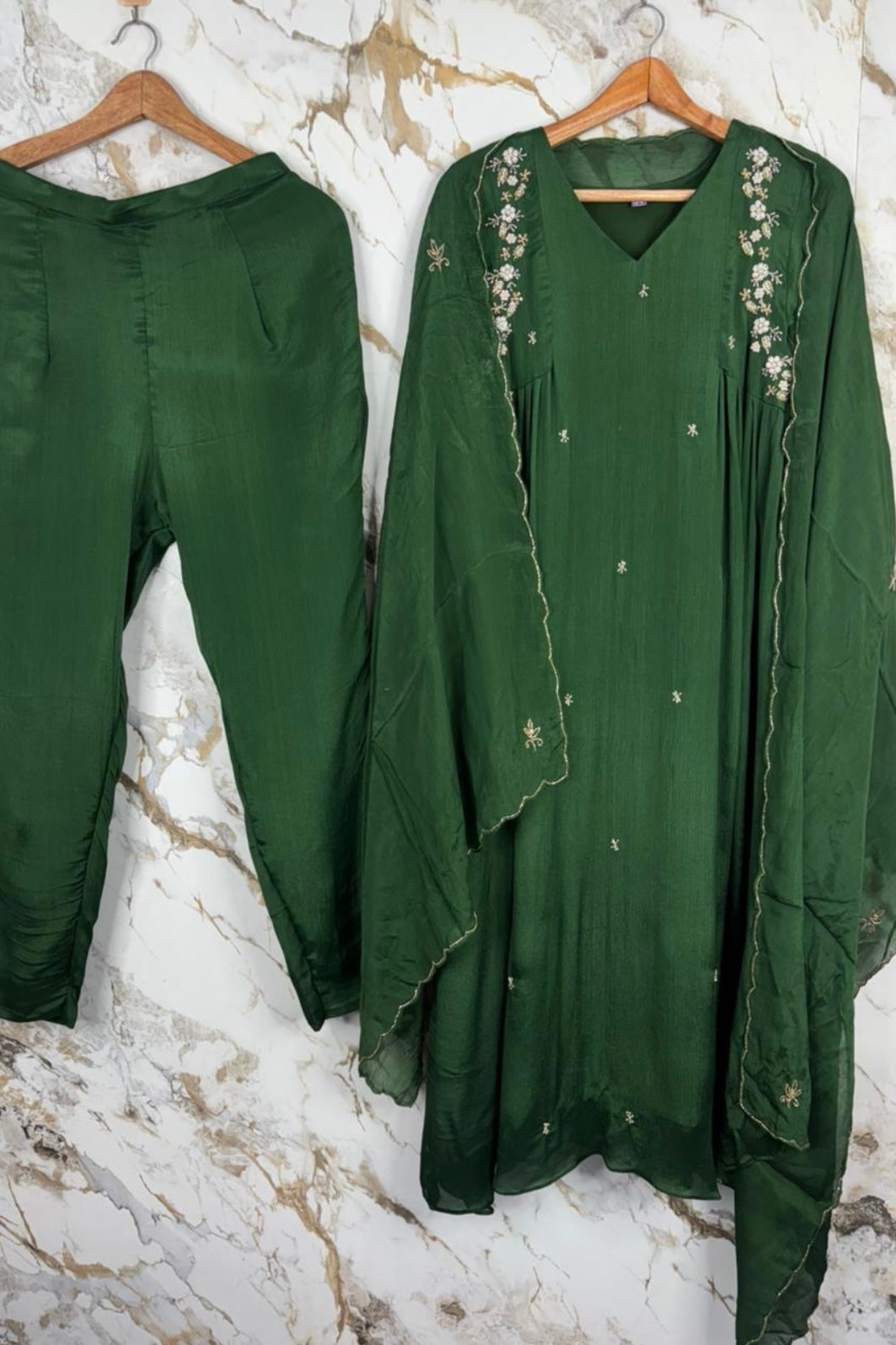 “Zayna” Premium Chinnon anarkali kurta set