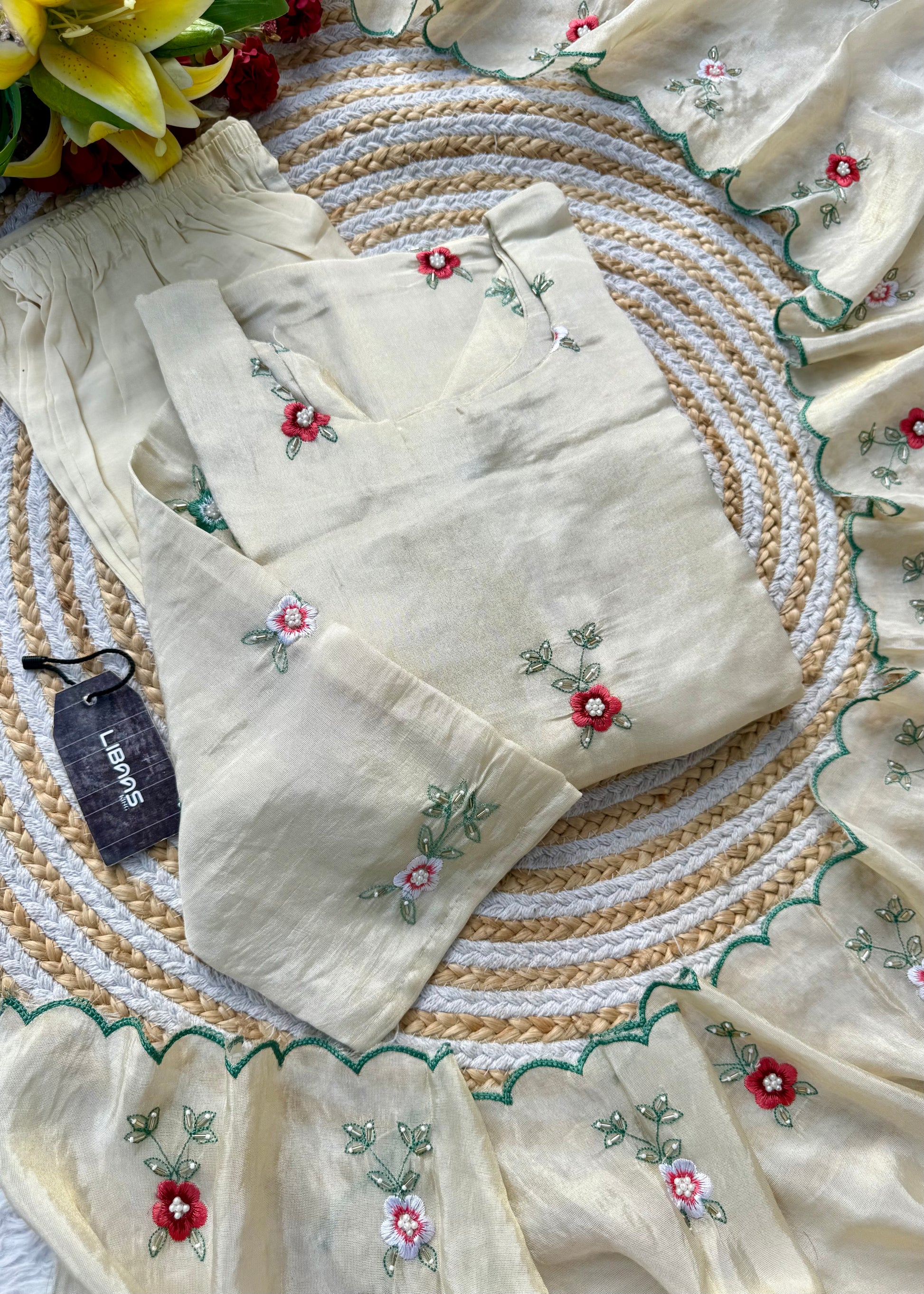 “SOPHIA” A very beautiful Tissue silk kurta set