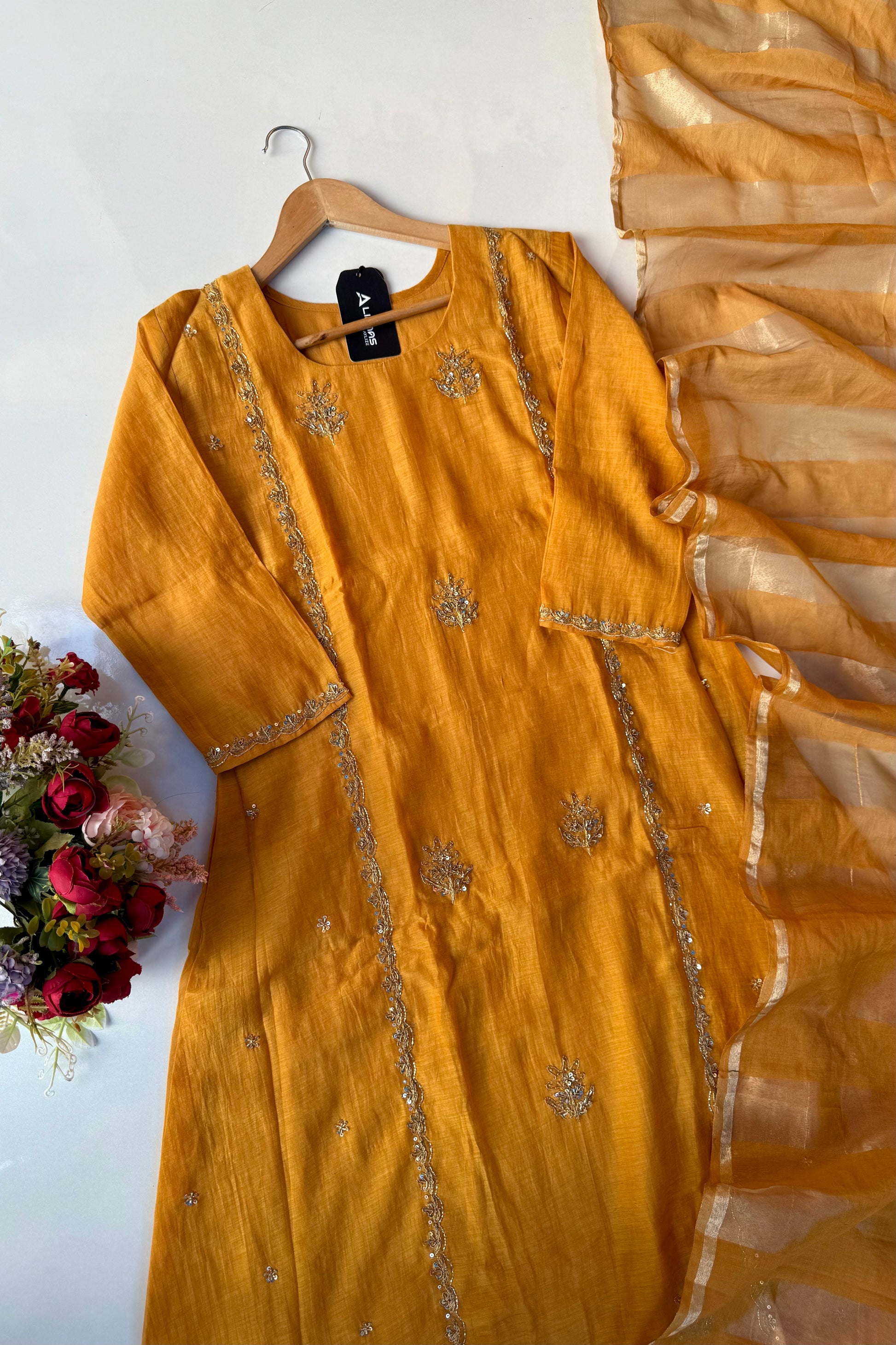 “Ujjwal” Trending Mul Chanderi A Line Suit set 🛍️