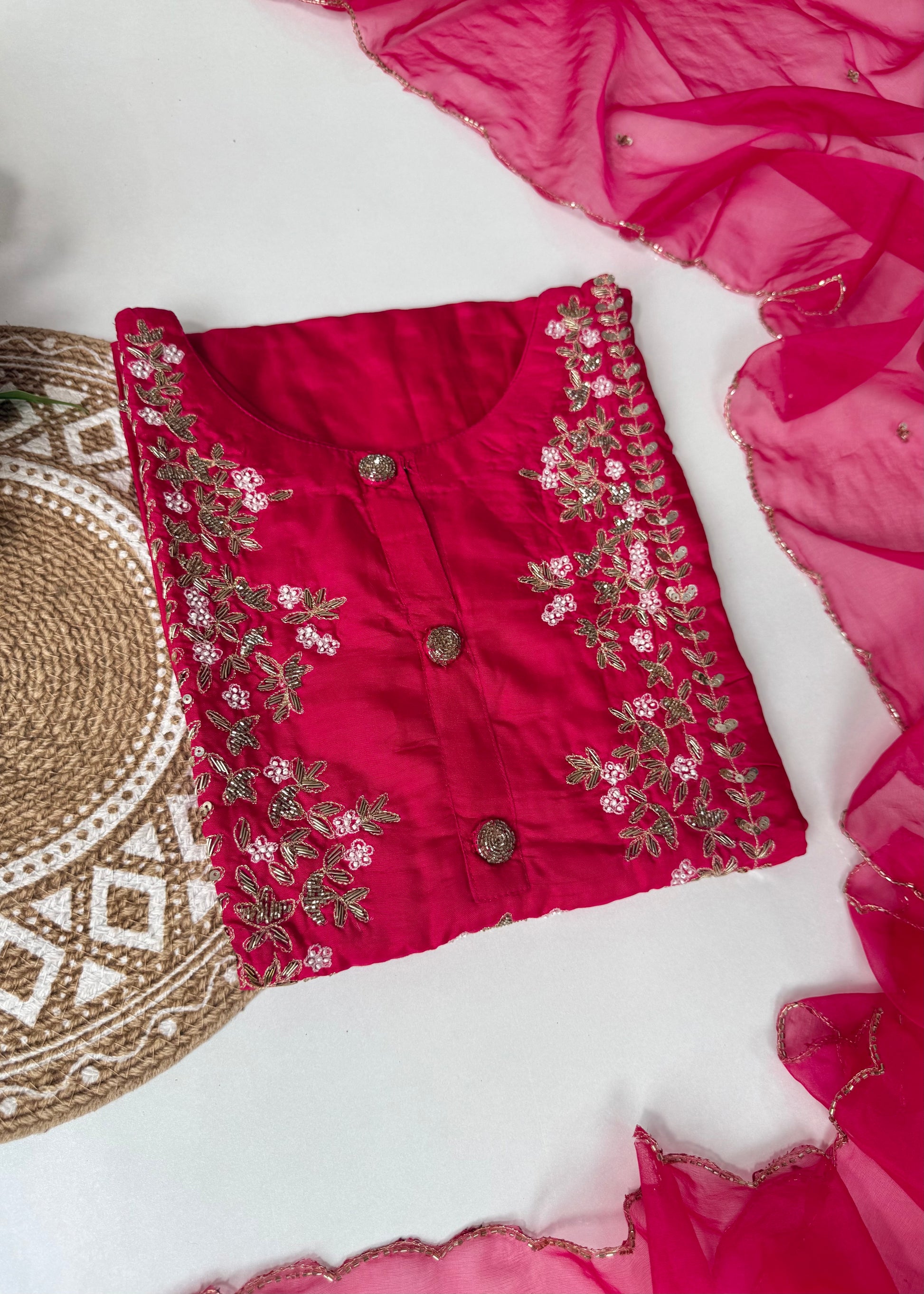 “Jaya” Graceful Dola Silk Handwork Suit Set ✨