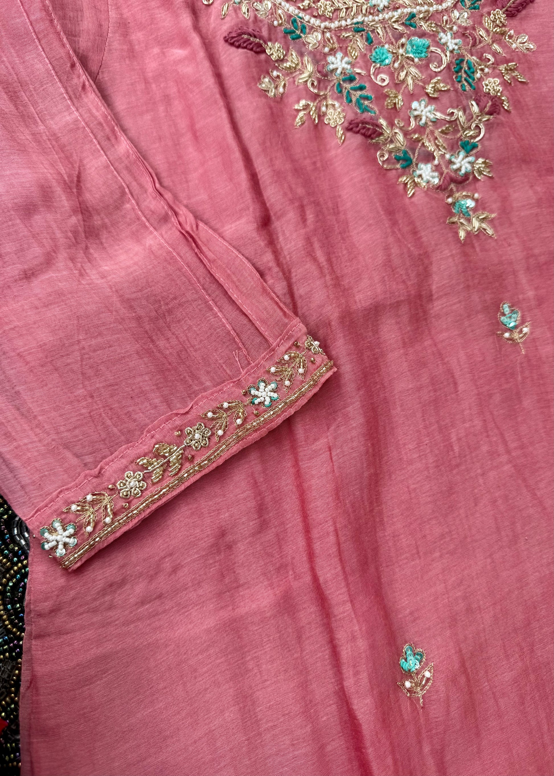 “Ruby” party wear Mul Chanderi Aline ombre kurta set 🛍️