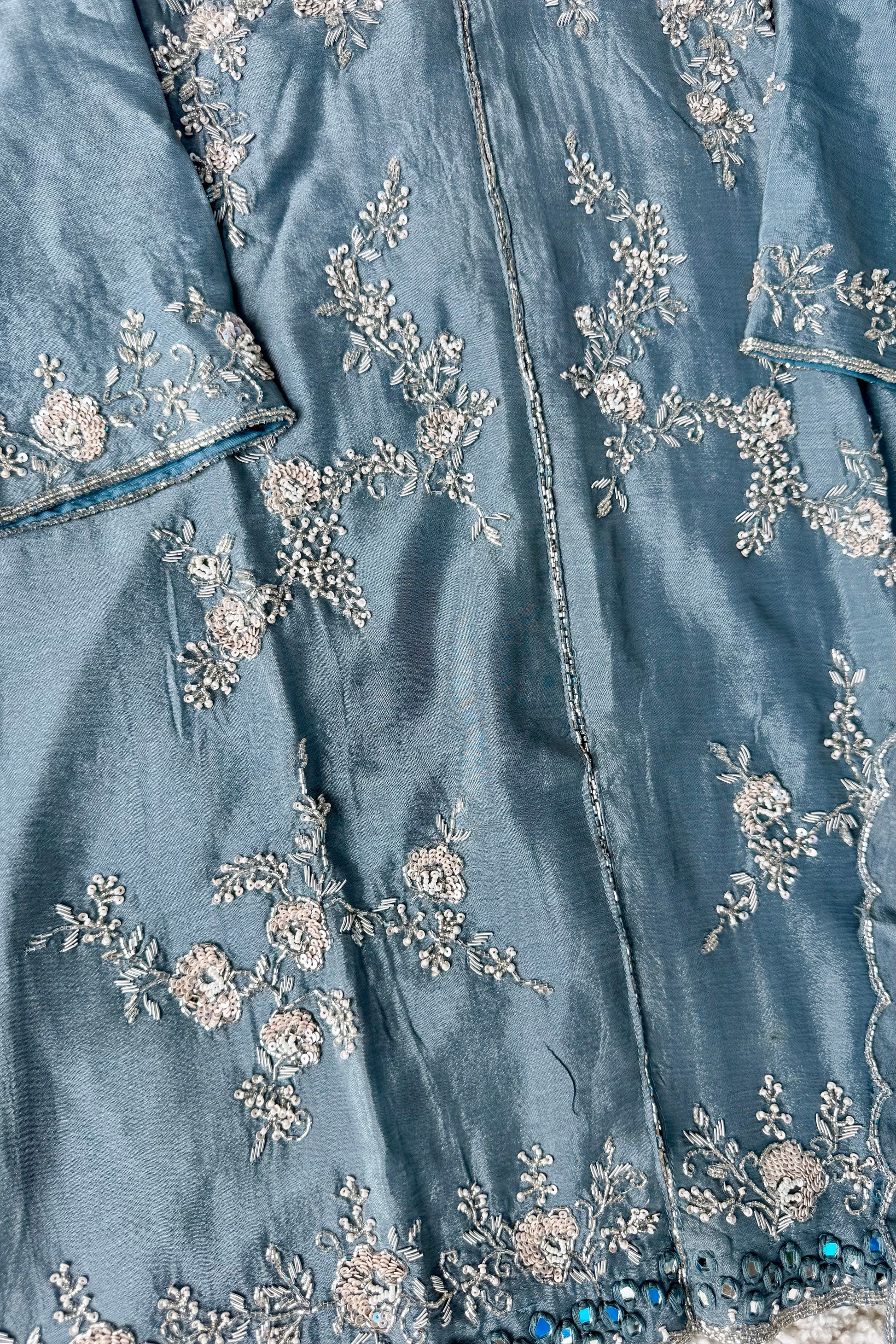 ✨Ruby - Premium Chinnon Slit Kurti Sharara set