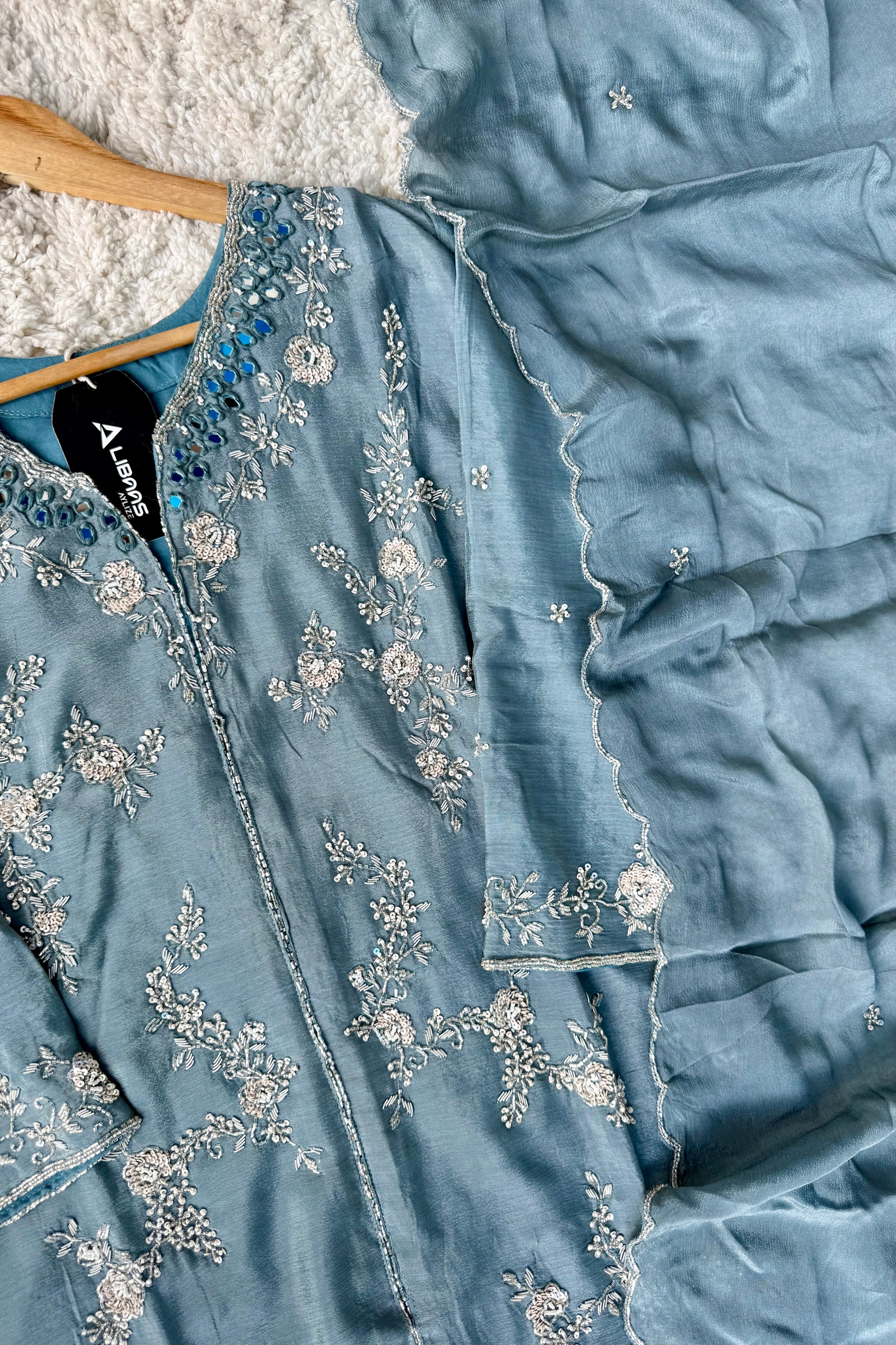 ✨Ruby - Premium Chinnon Slit Kurti Sharara set