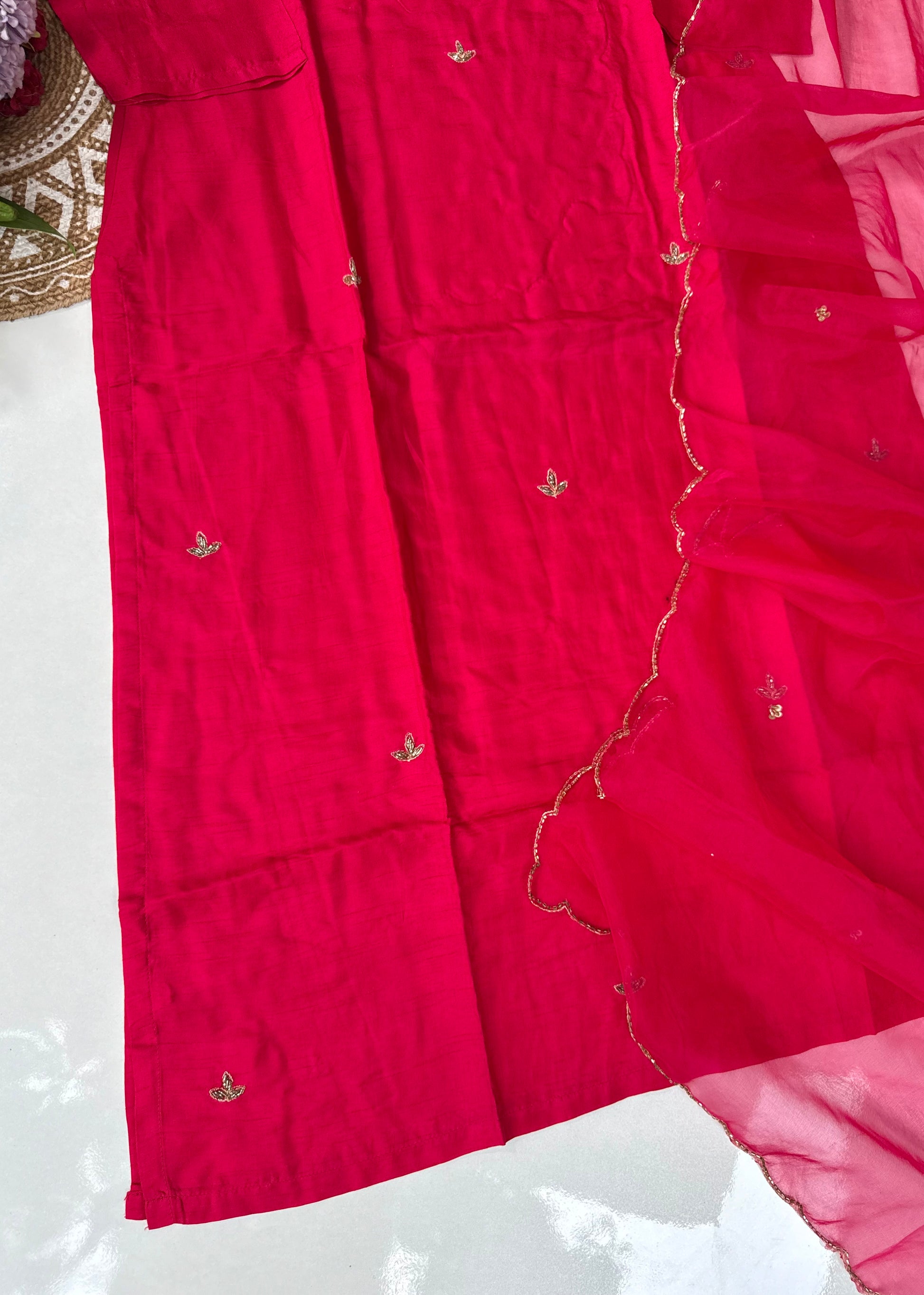 “Jaya” Graceful Dola Silk Handwork Suit Set ✨