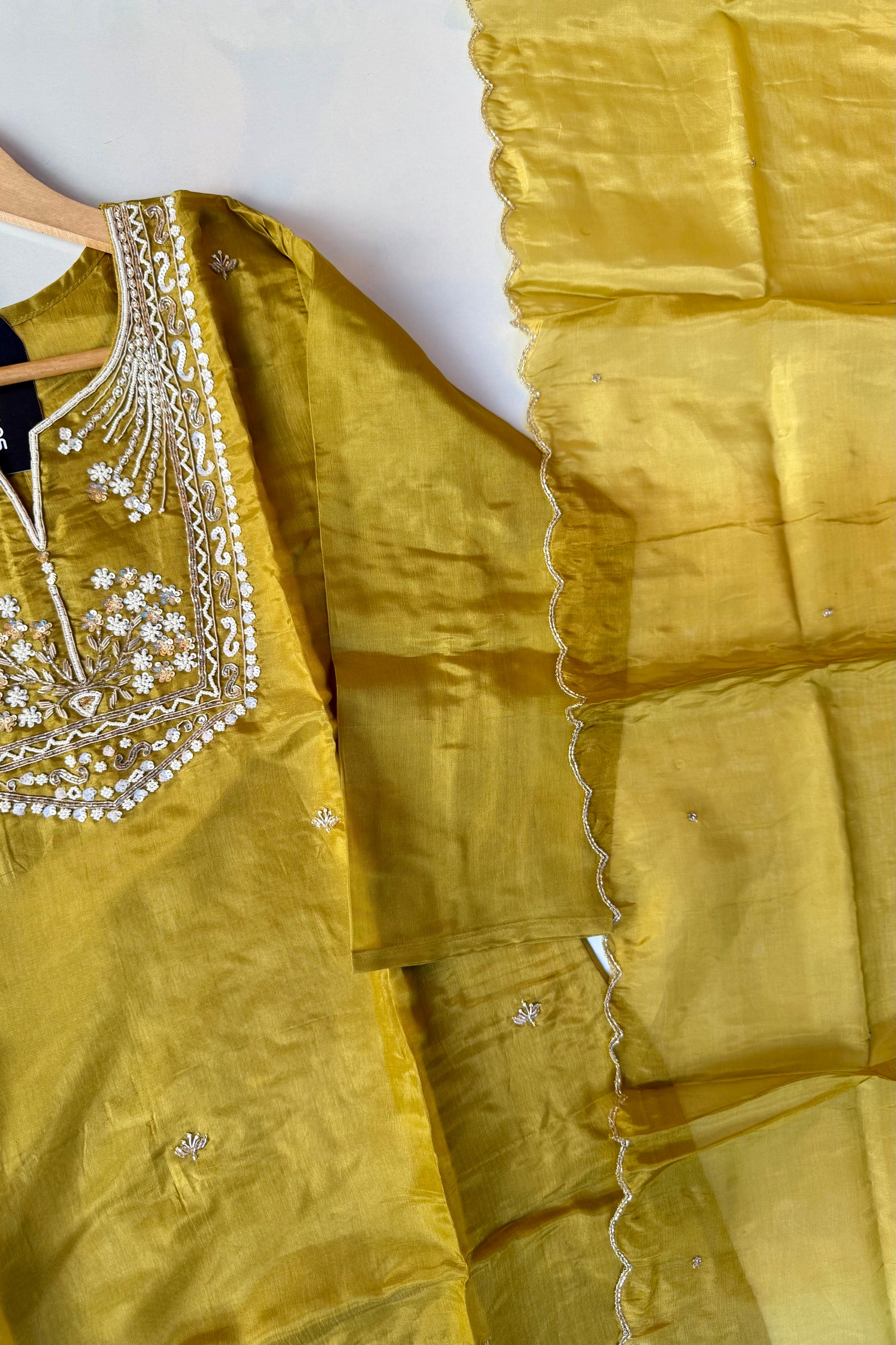 “Shama” Beautiful party wear Tissue silk kurta set