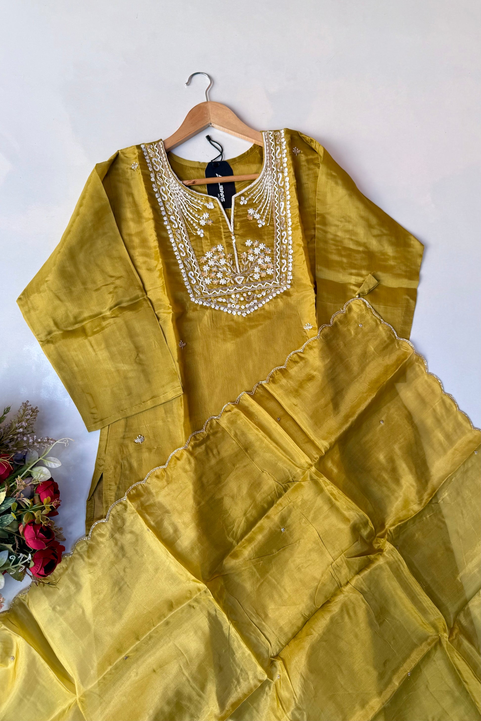 “Shama” Beautiful party wear Tissue silk kurta set
