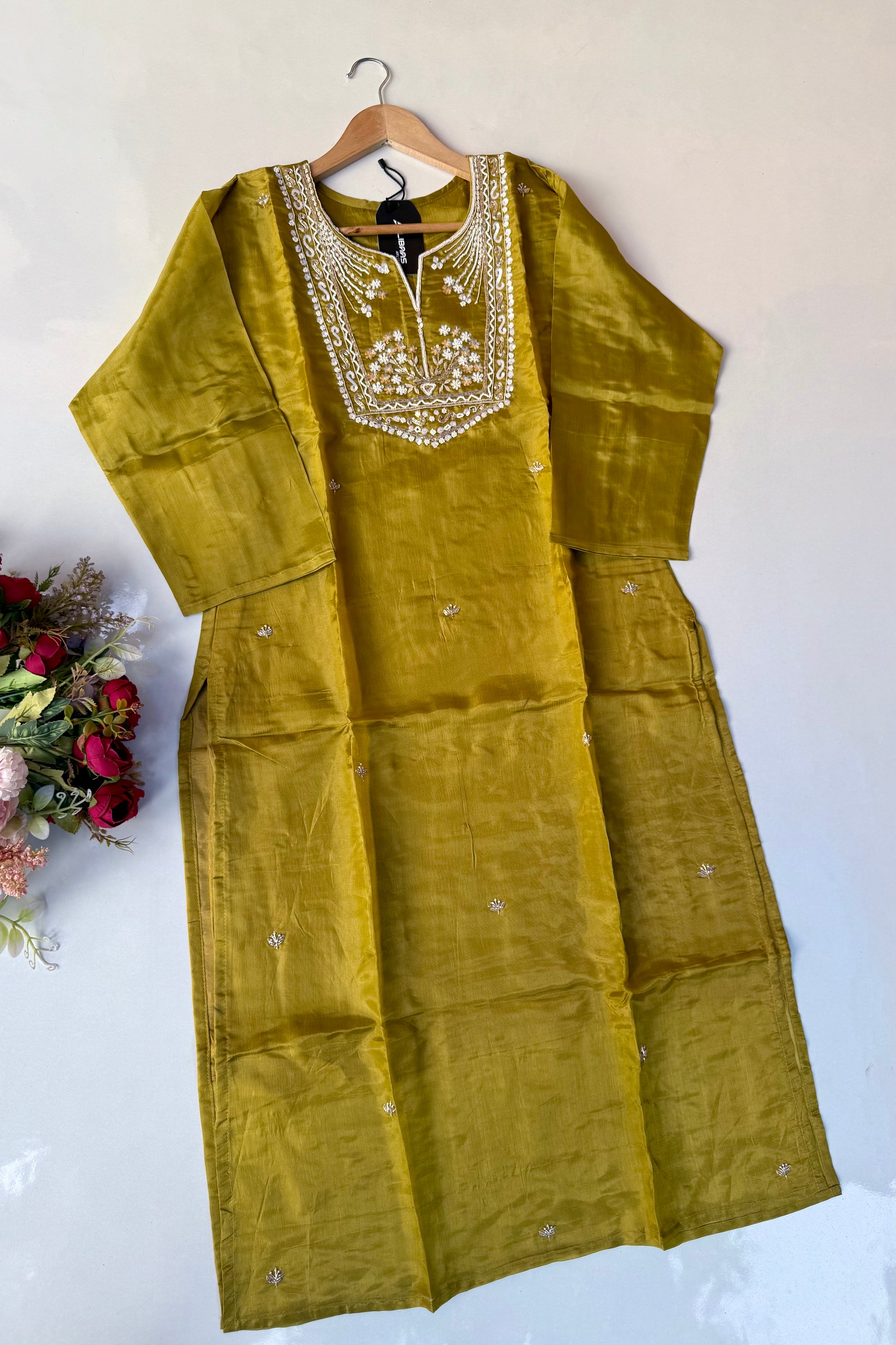 “Shama” Beautiful party wear Tissue silk kurta set