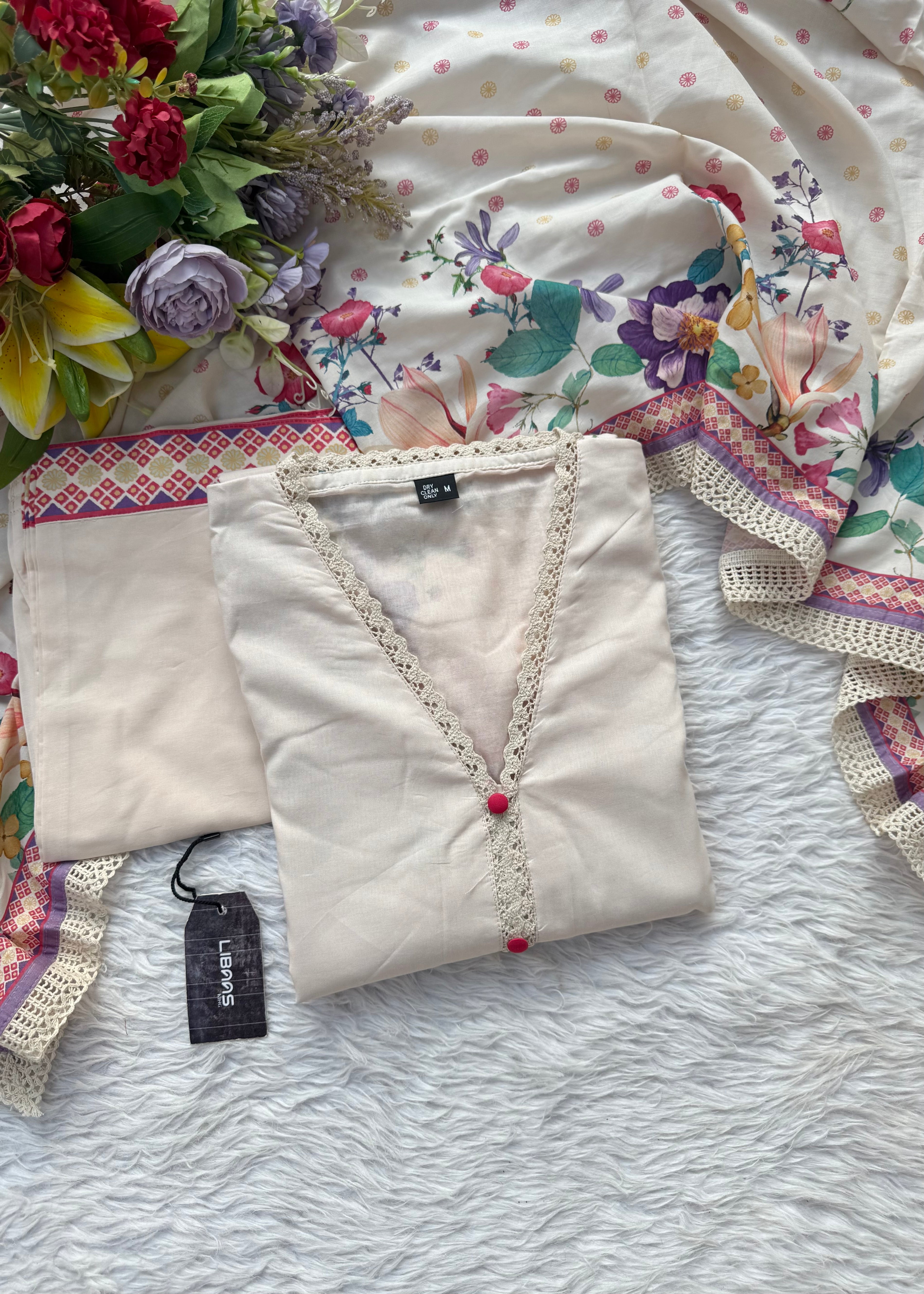 “BHOOMI" Premium mul cotton kurti pant with dupatta set
