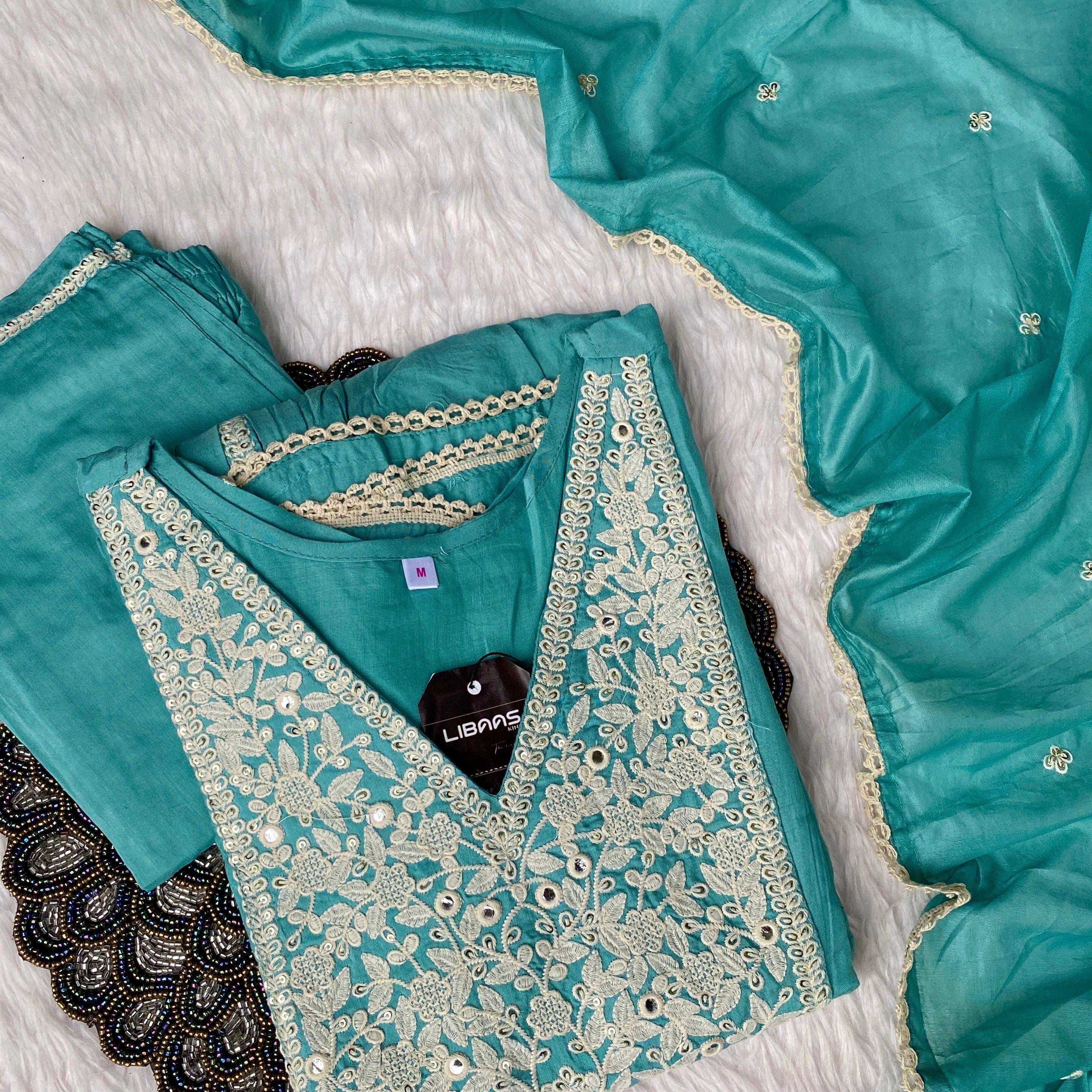 "Dastoor” Muslin silk anarkali kurti bottom with dupatta set