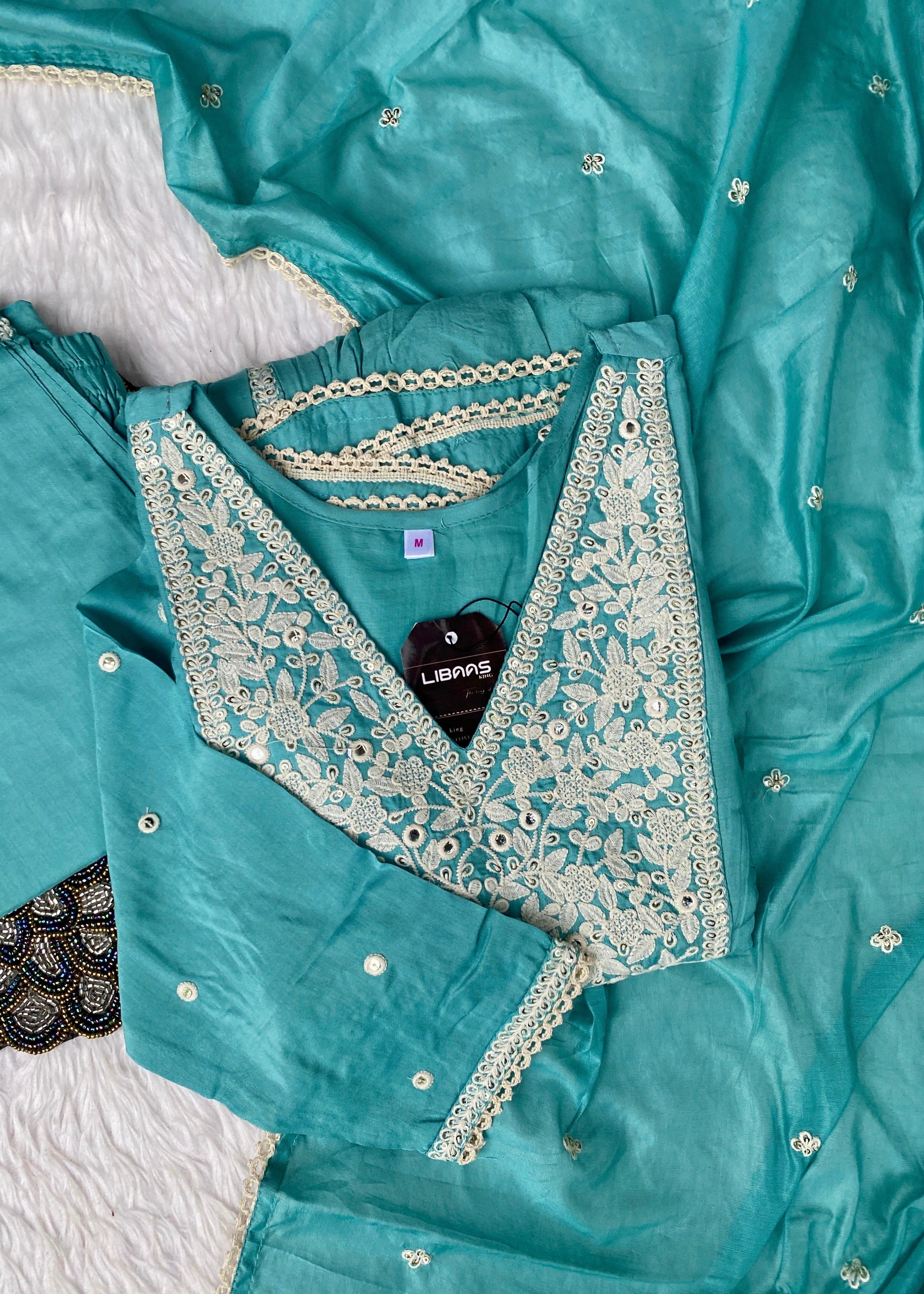 "Dastoor” Muslin silk anarkali kurti bottom with dupatta set