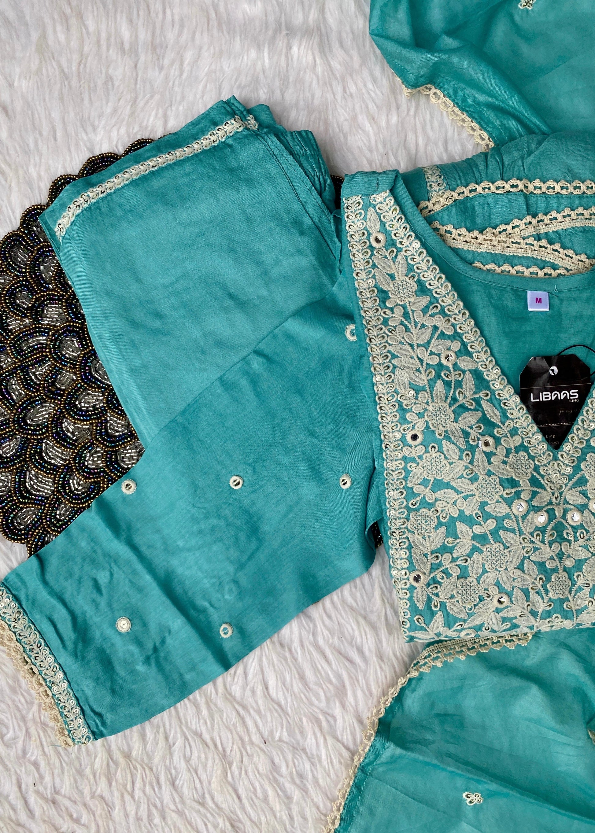 "Dastoor” Muslin silk anarkali kurti bottom with dupatta set