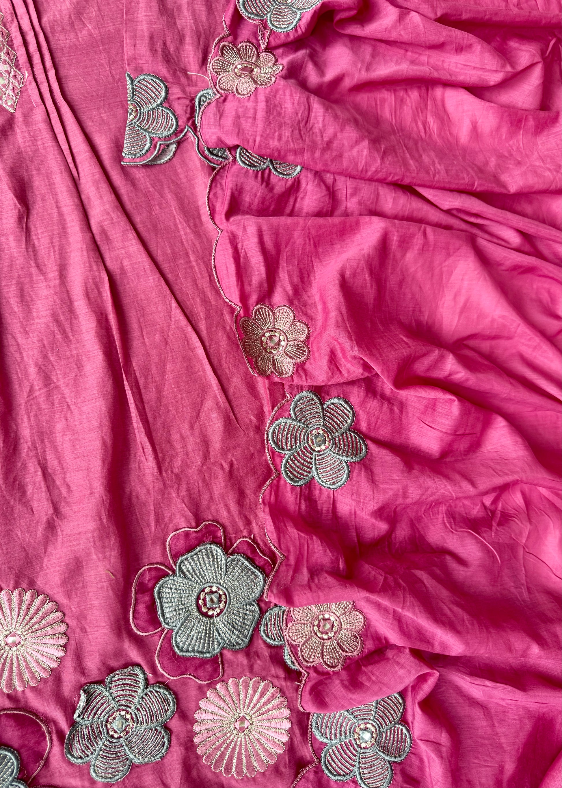 “Anya” Bloomberry Blush Mul Chanderi Suit Set