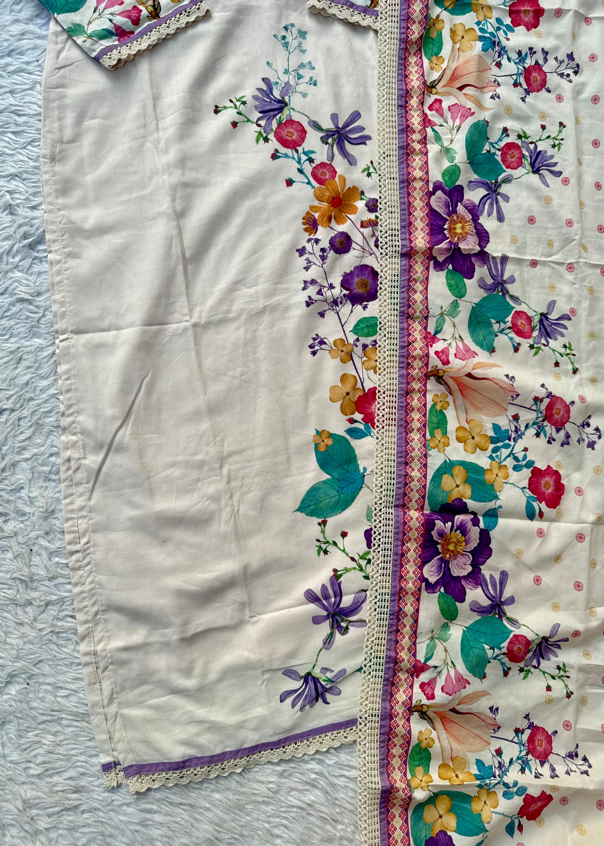 “BHOOMI" Premium mul cotton kurti pant with dupatta set