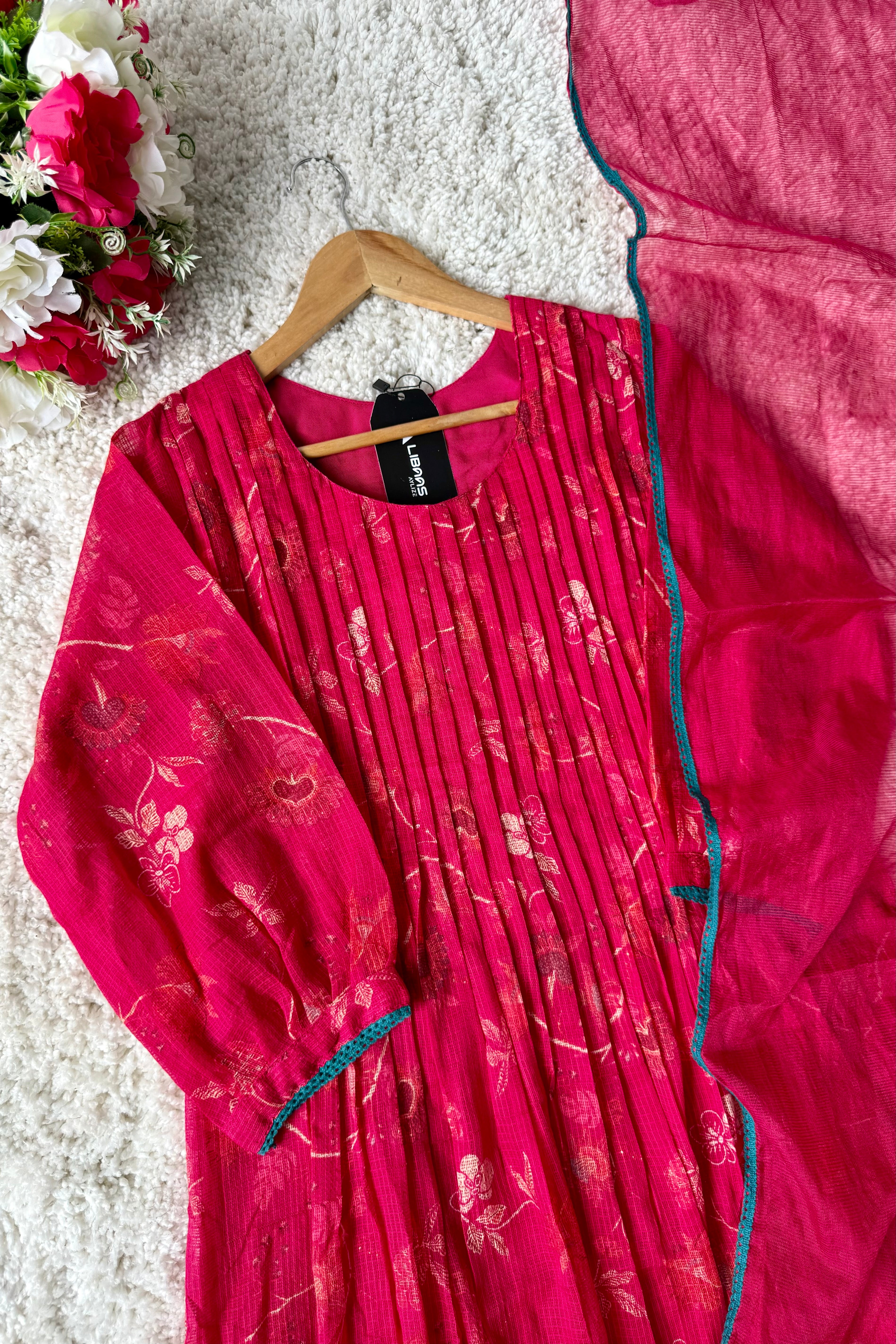 ✨”Ziana – Elegant Kota Ethnic A Line Suit Set 🛍️