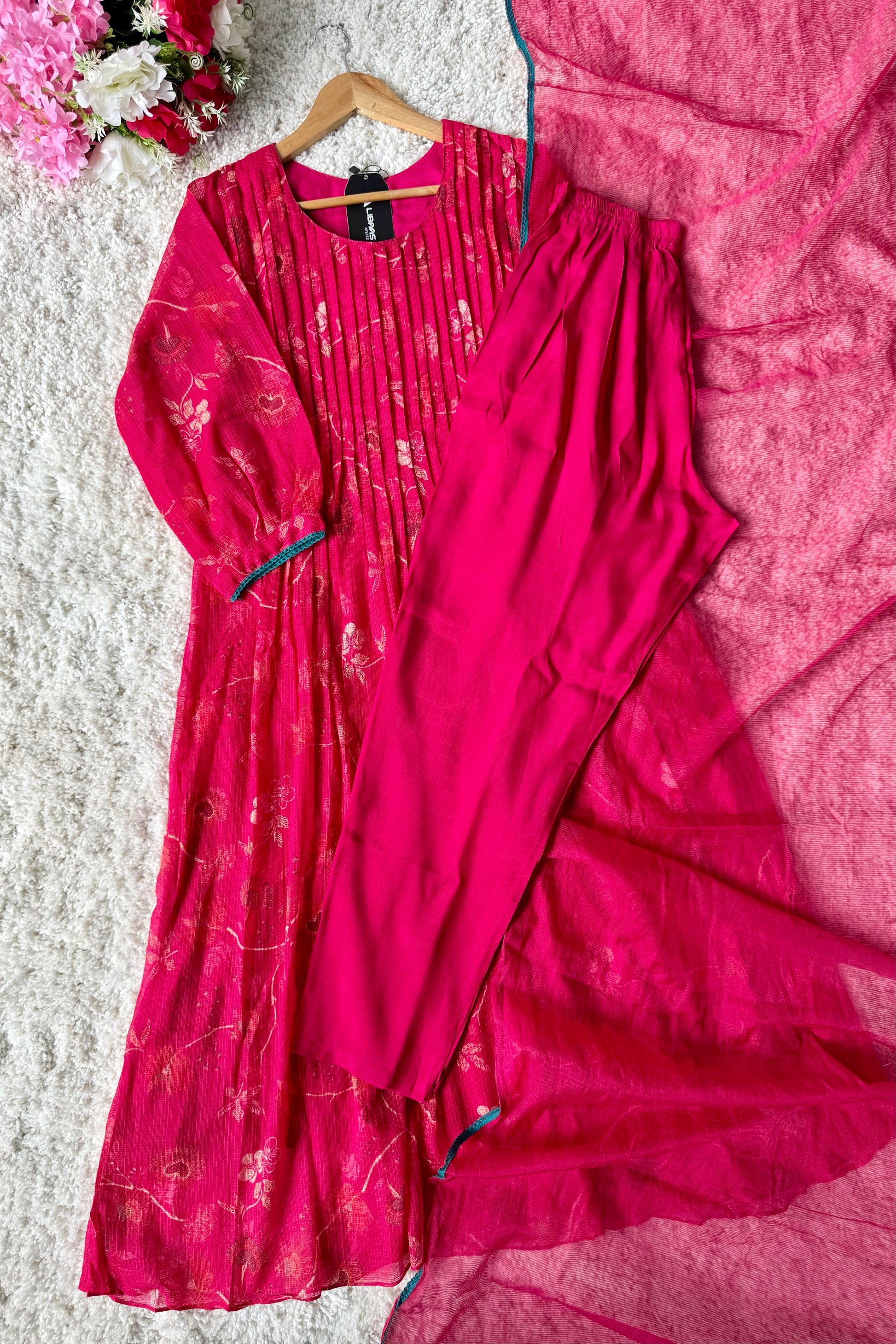 ✨”Ziana – Elegant Kota Ethnic A Line Suit Set 🛍️