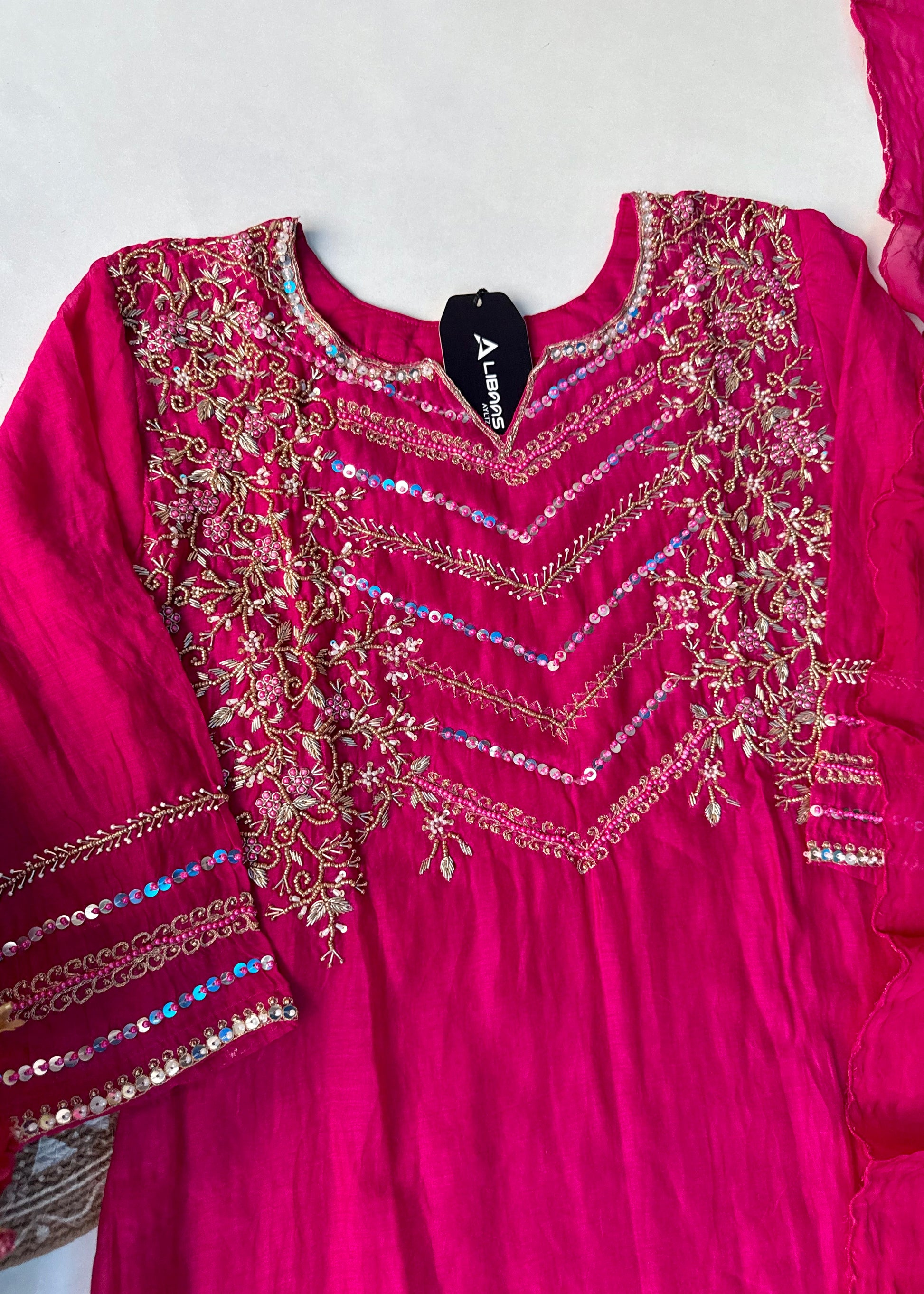 “Chanda” Premium karwa Pink mul chanderi A line kurta set