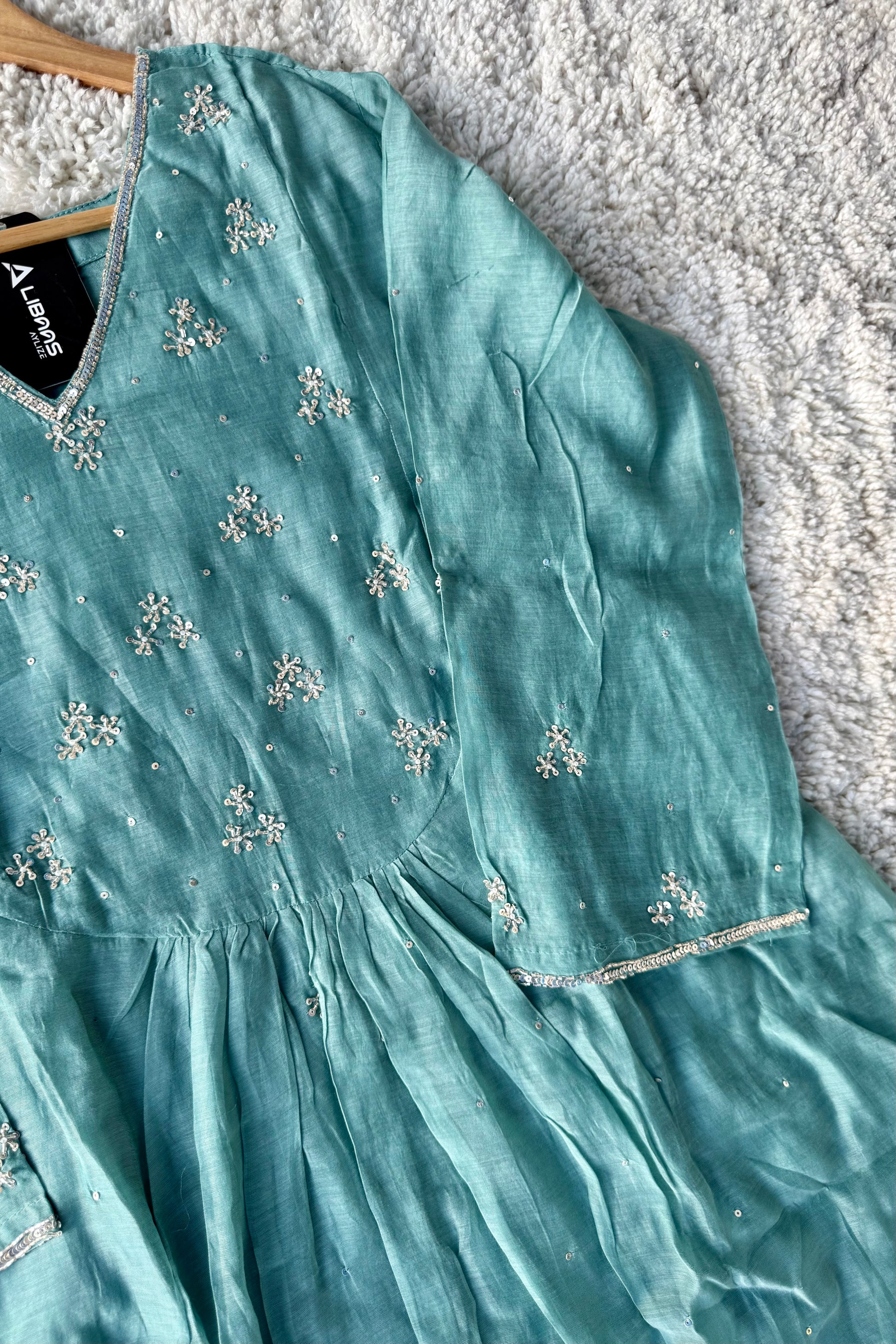 ✨Nagma- Premium Mul Chanderi A- Line Kurta Set