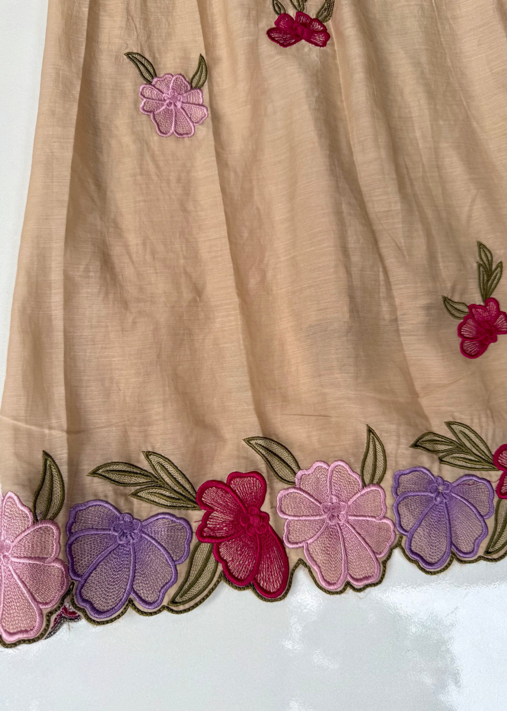 “Jhanvi” Luxury Mul Chanderi Anarkali Set | Appliqué Embroidery | Dupatta & Bottom