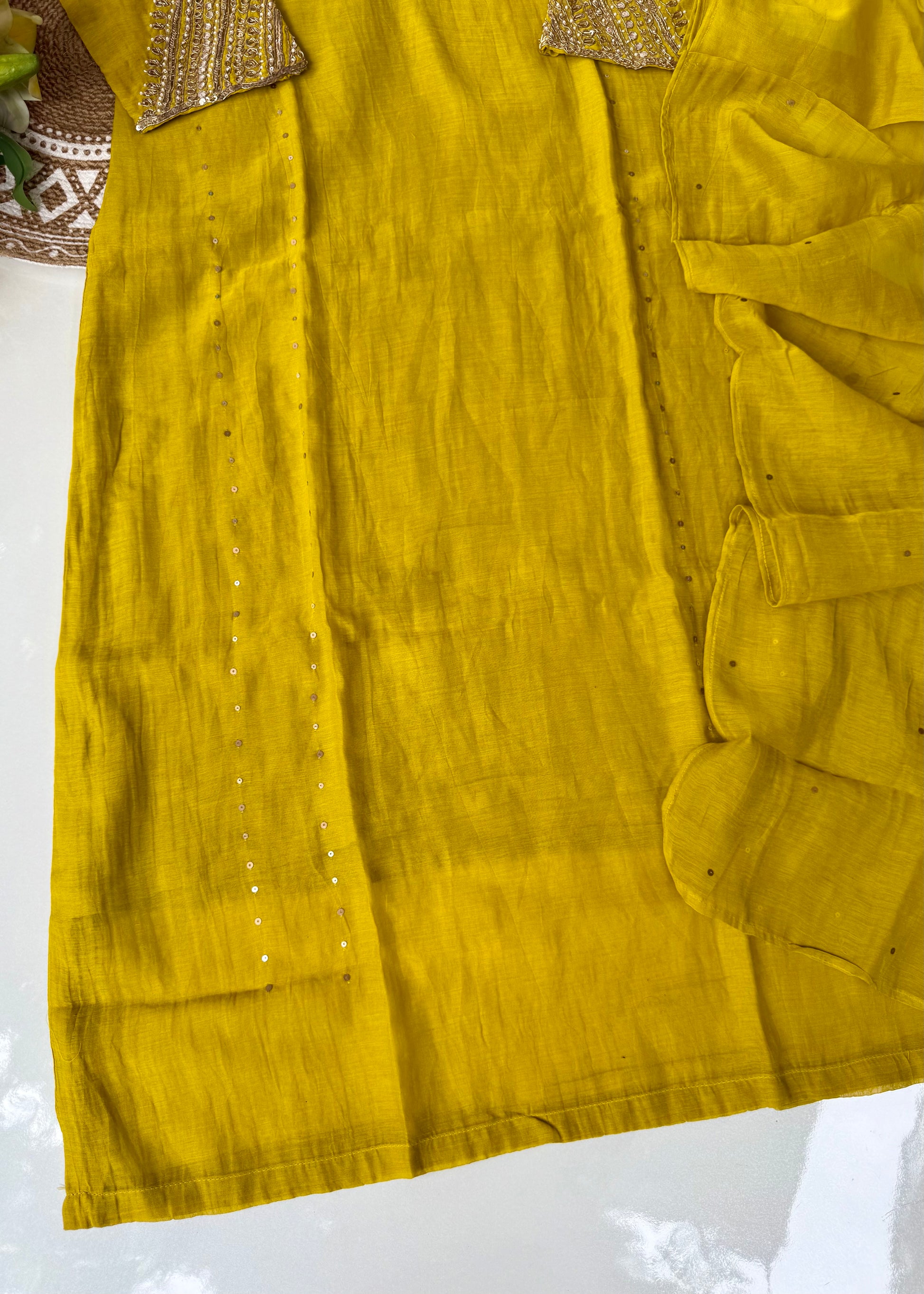 “KIARA” Premium Mul Chanderi handwork kurta set