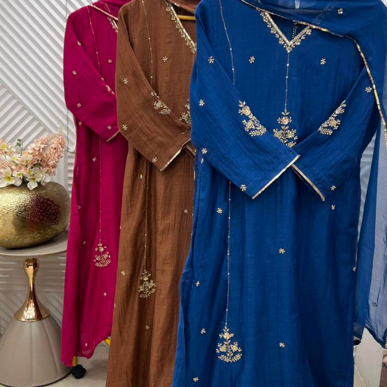 ✨”Grace- Premium Party Wear Mul Chanderi Kurta Set 🛍️