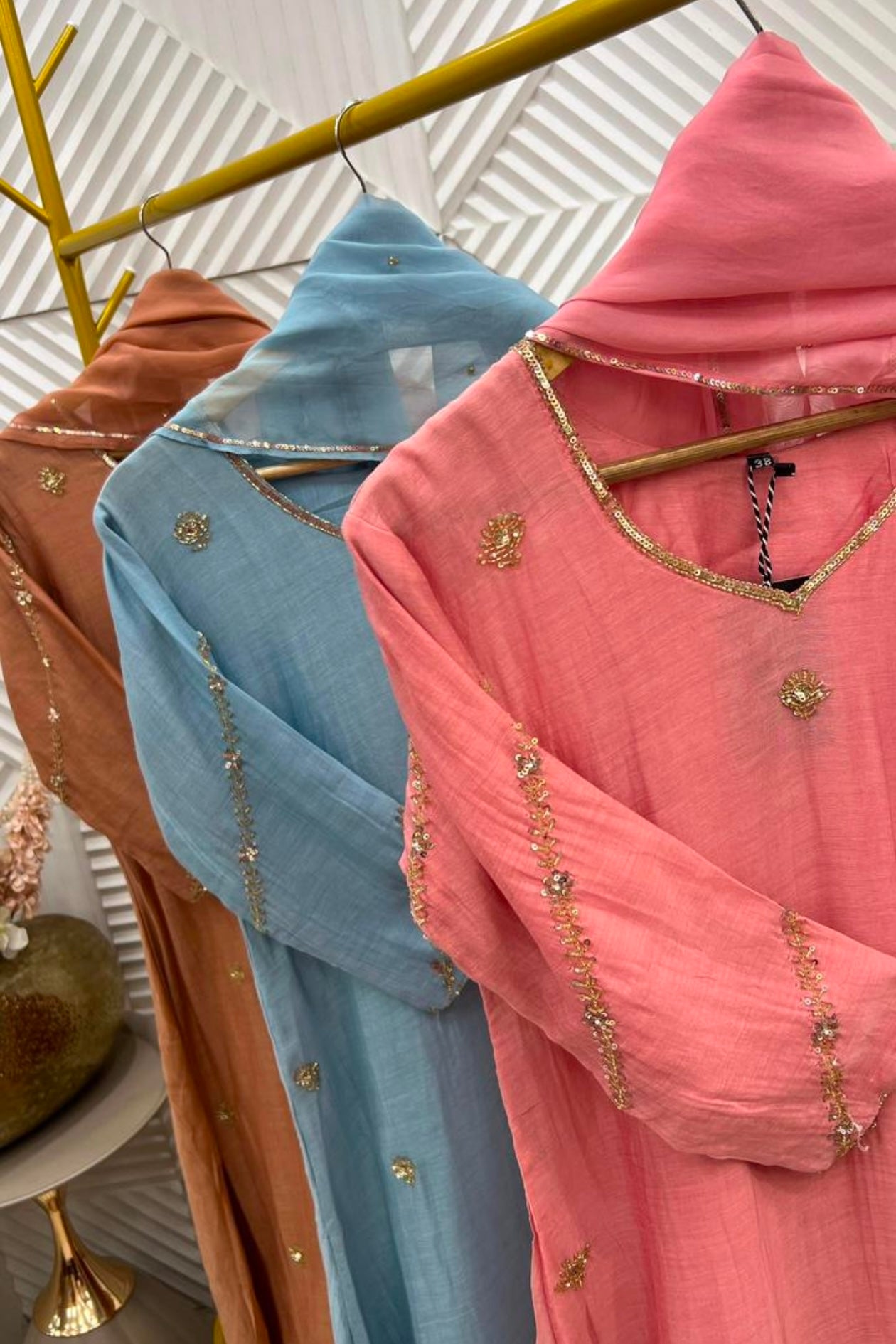 ✨”Unique- Party Wear Mul Chanderi A Line Kurta set 🛍️