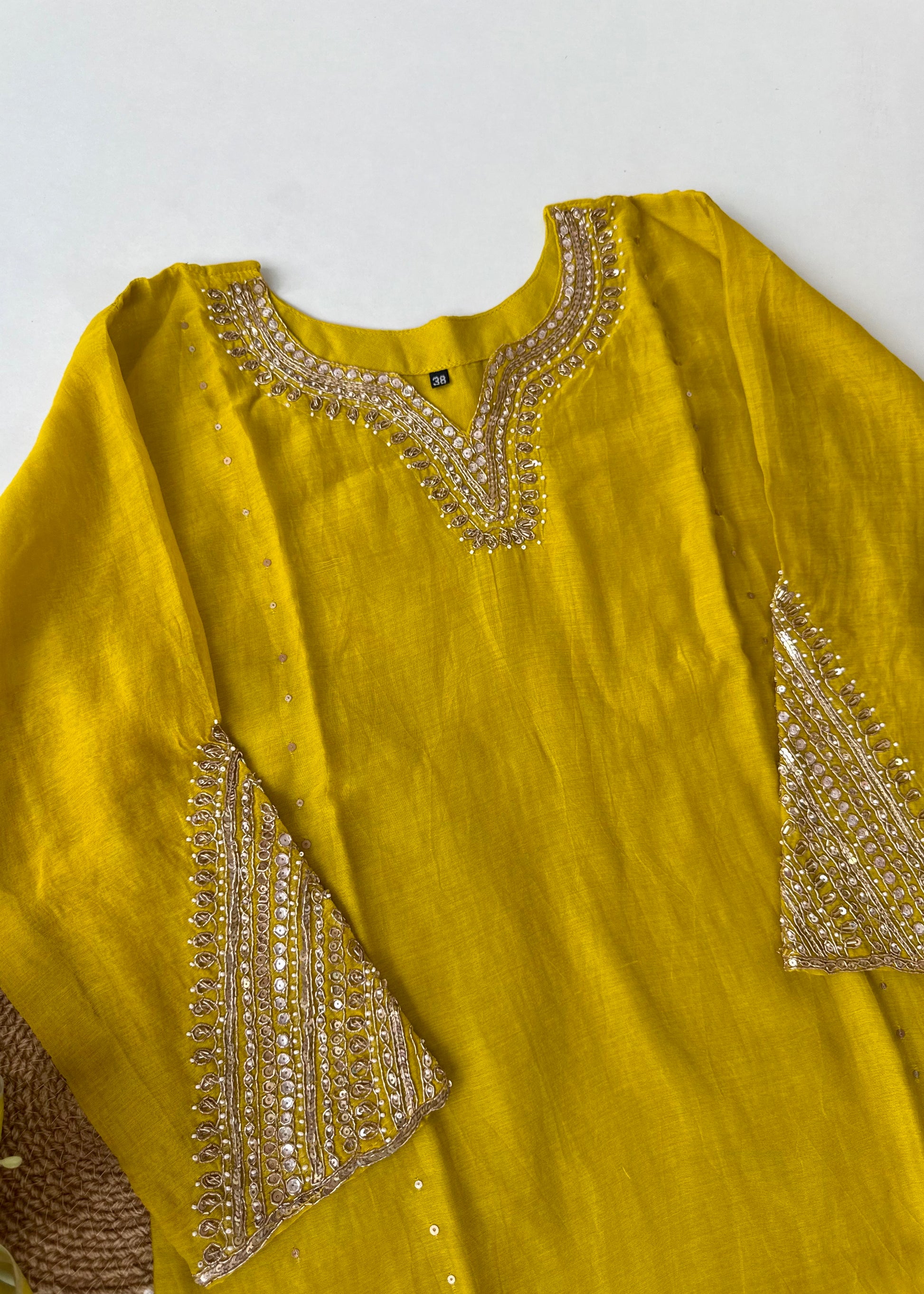 “KIARA” Premium Mul Chanderi handwork kurta set