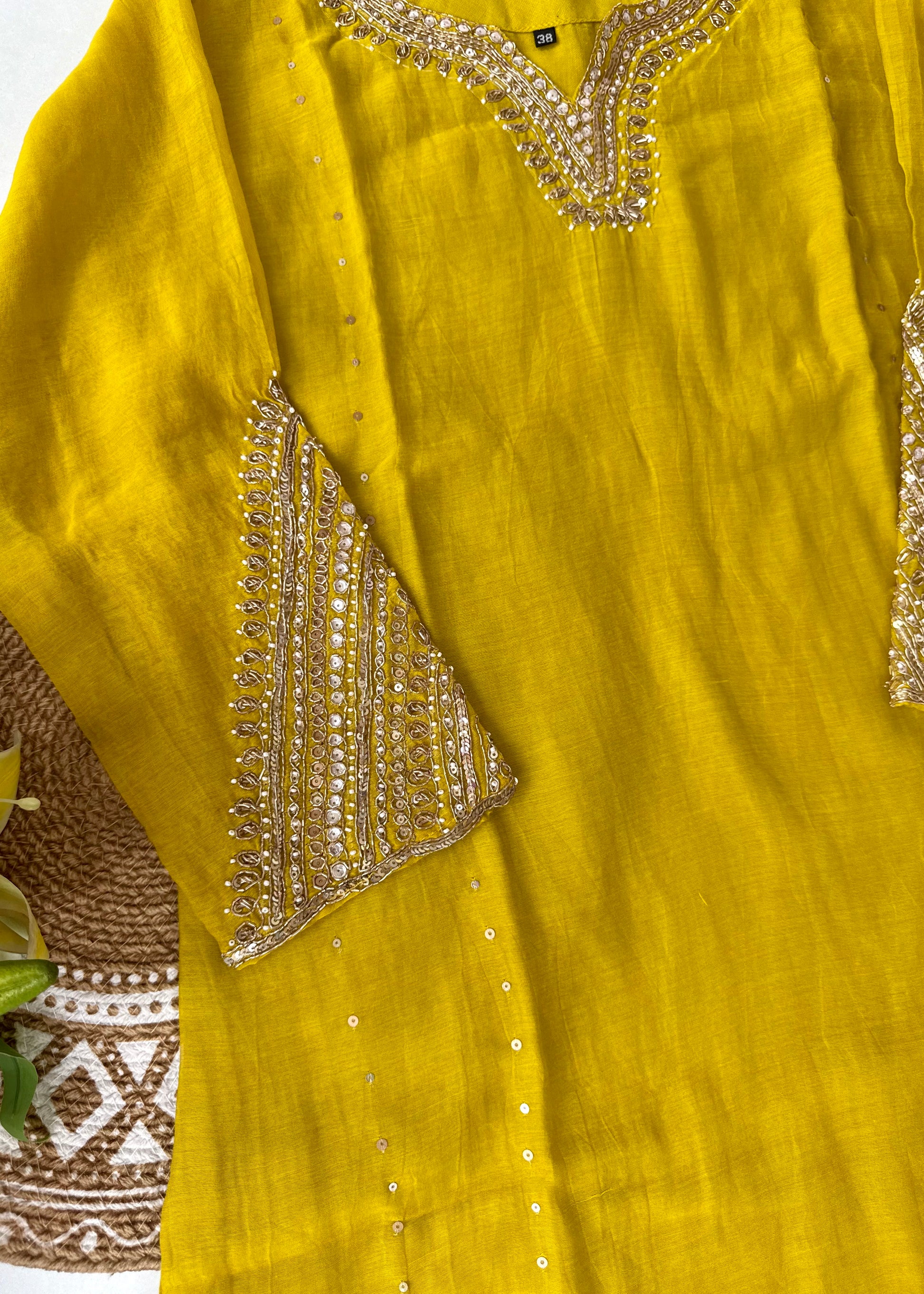 “KIARA” Premium Mul Chanderi handwork kurta set