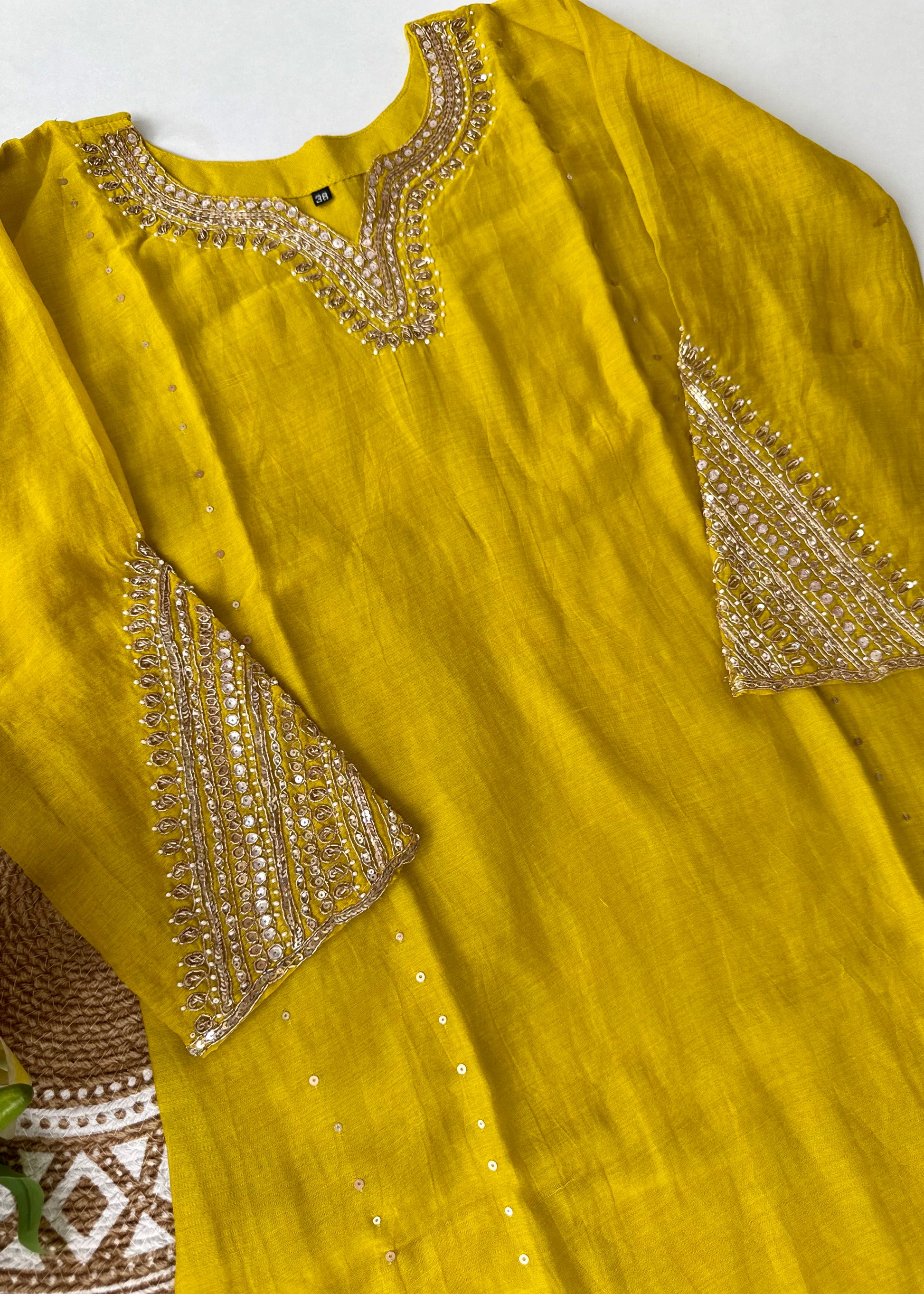 “KIARA” Premium Mul Chanderi handwork kurta set