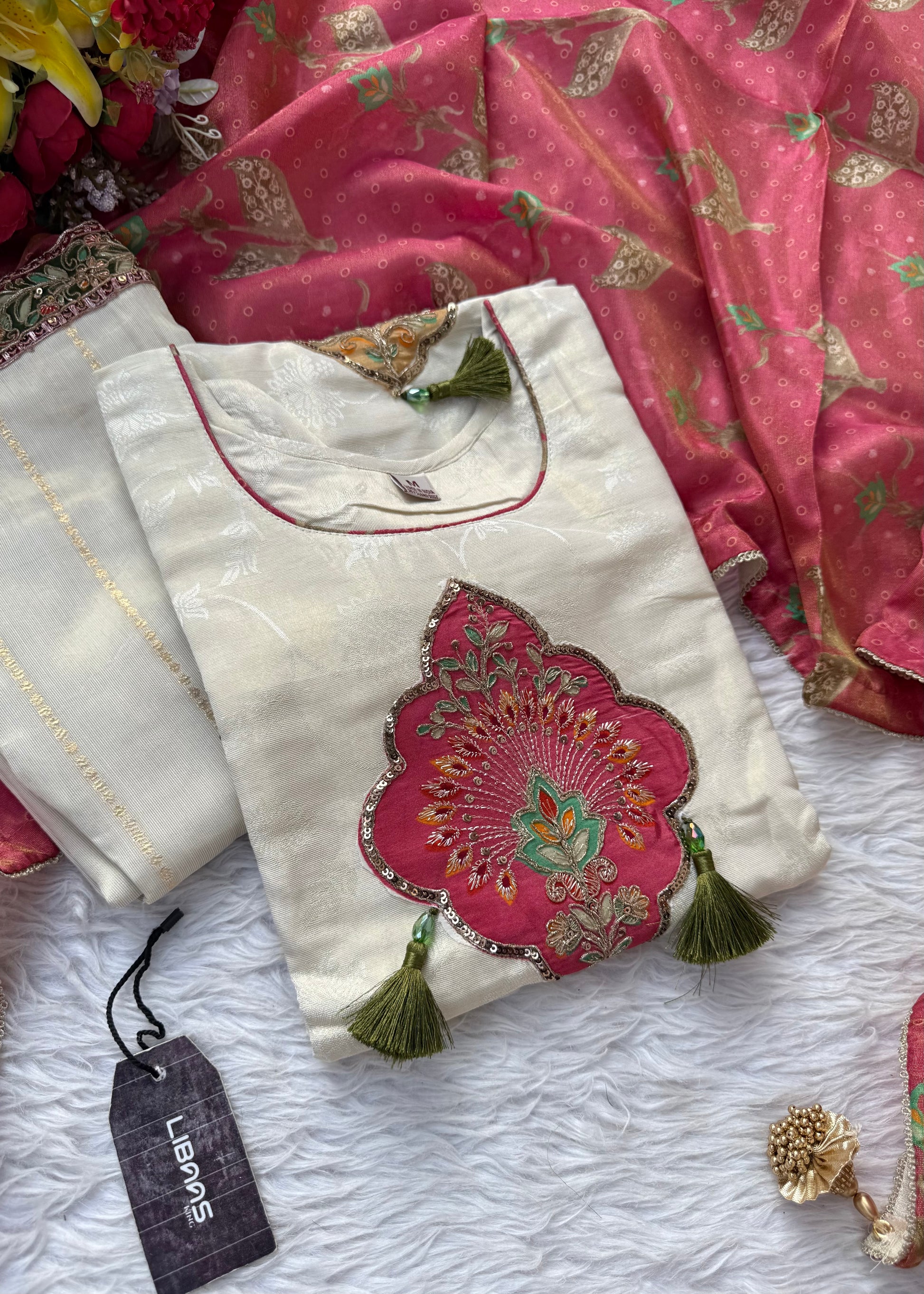 “DISHA” Beautiful Shimmer silk party wear suit set