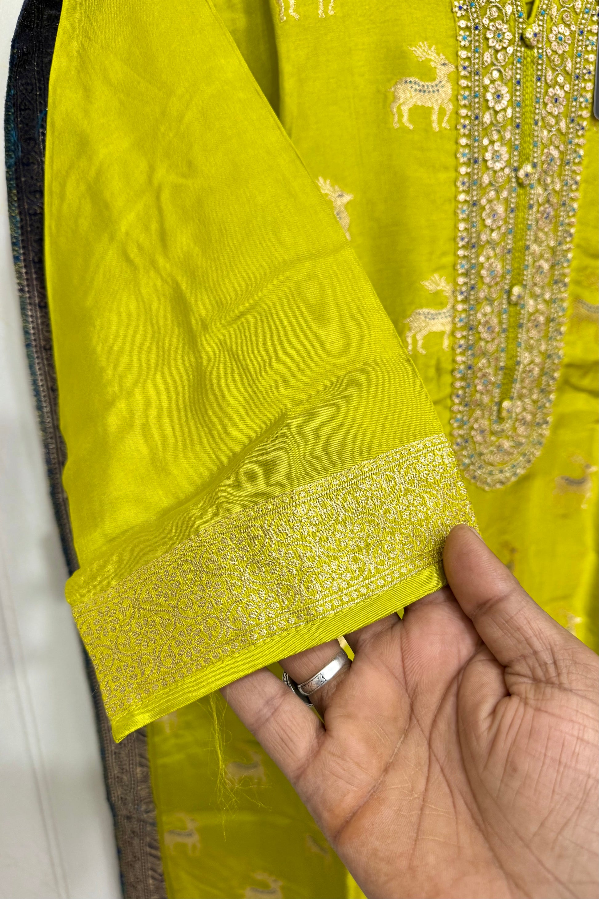 “AMRITA” Festive wear Jacquard silk kurta bottom with dupatta set