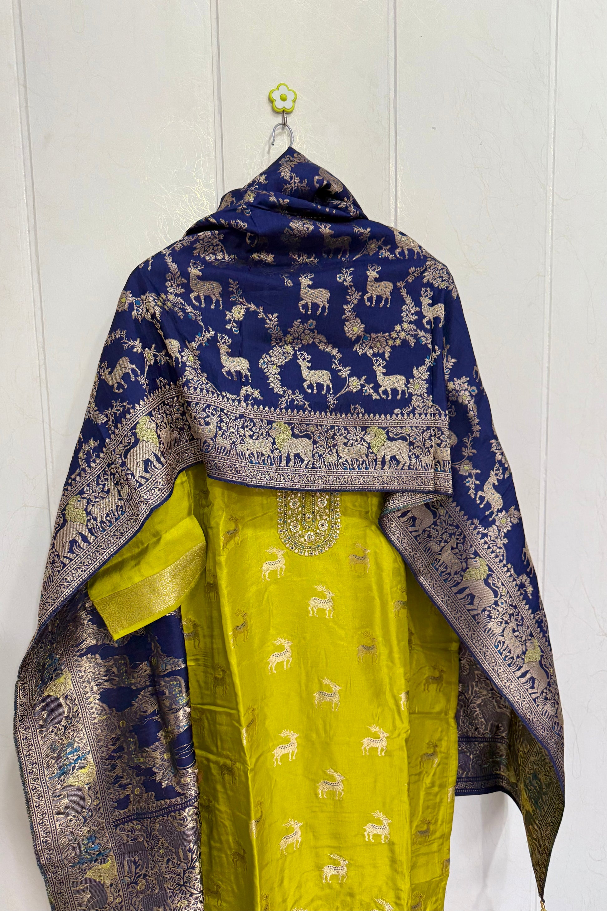 “AMRITA” Festive wear Jacquard silk kurta bottom with dupatta set