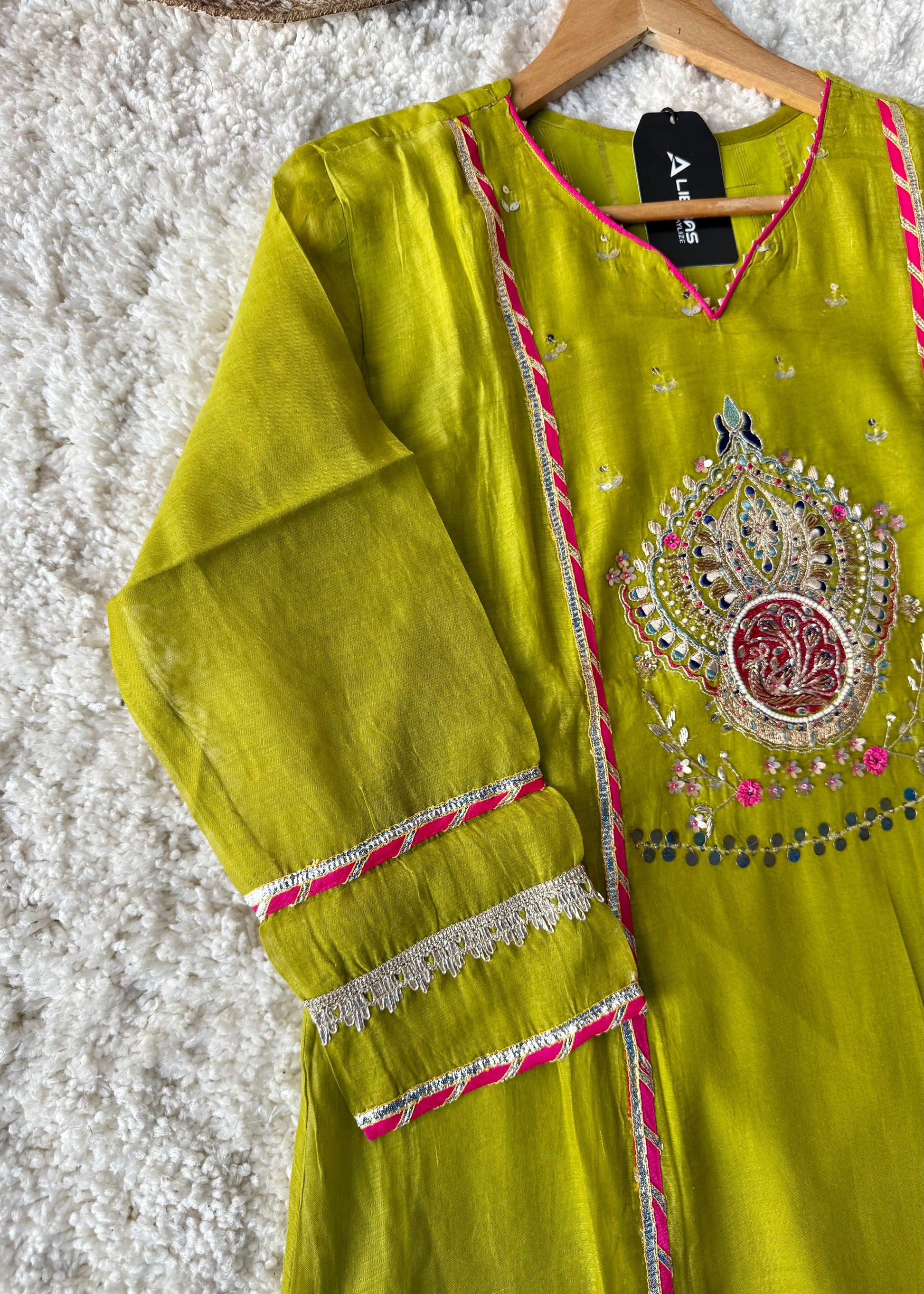 “Mehzaa” Weddings Special Mul Chanderi A-Line Anarkali Suit Set