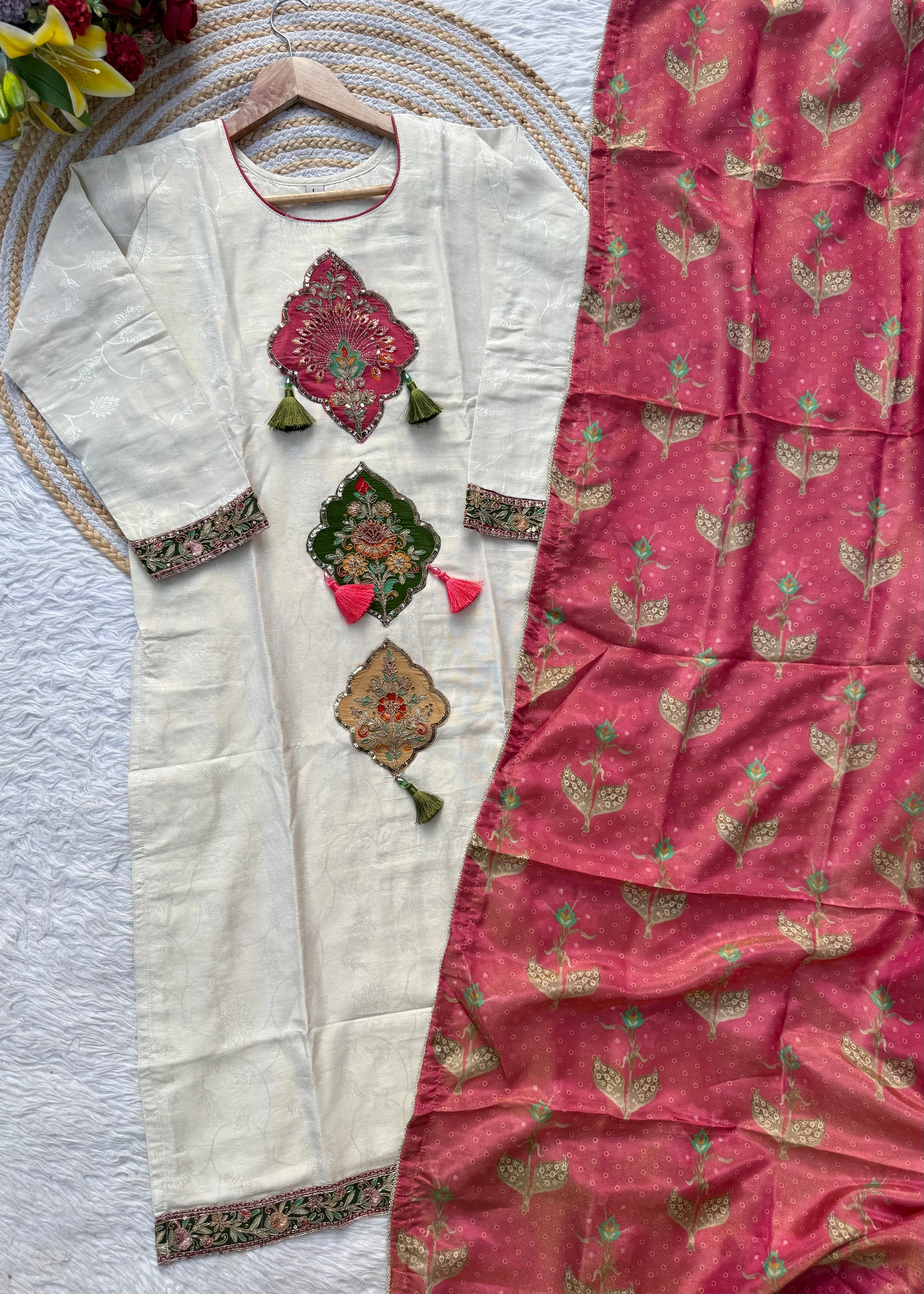 “DISHA” Beautiful Shimmer silk party wear suit set