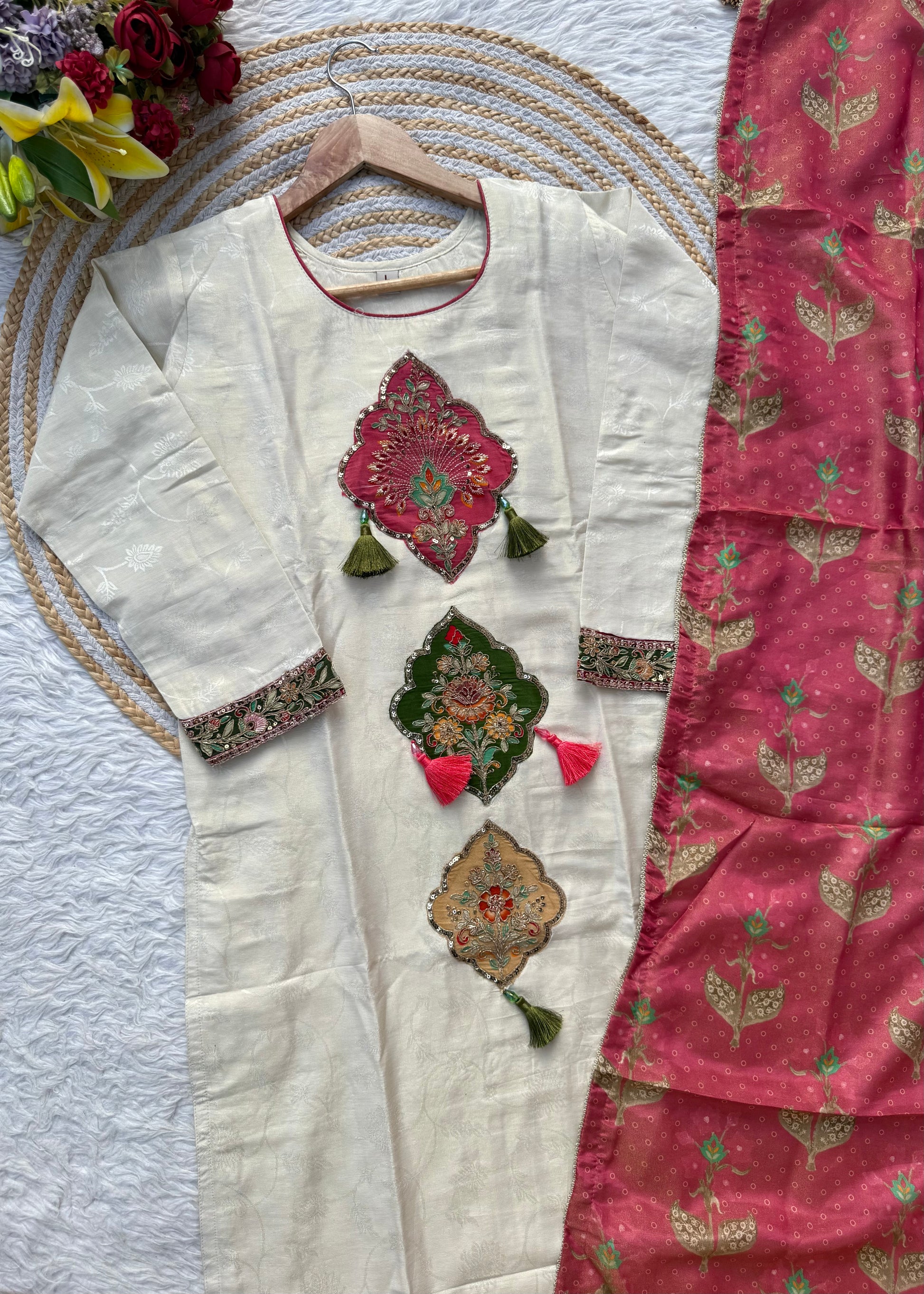 “DISHA” Beautiful Shimmer silk party wear suit set