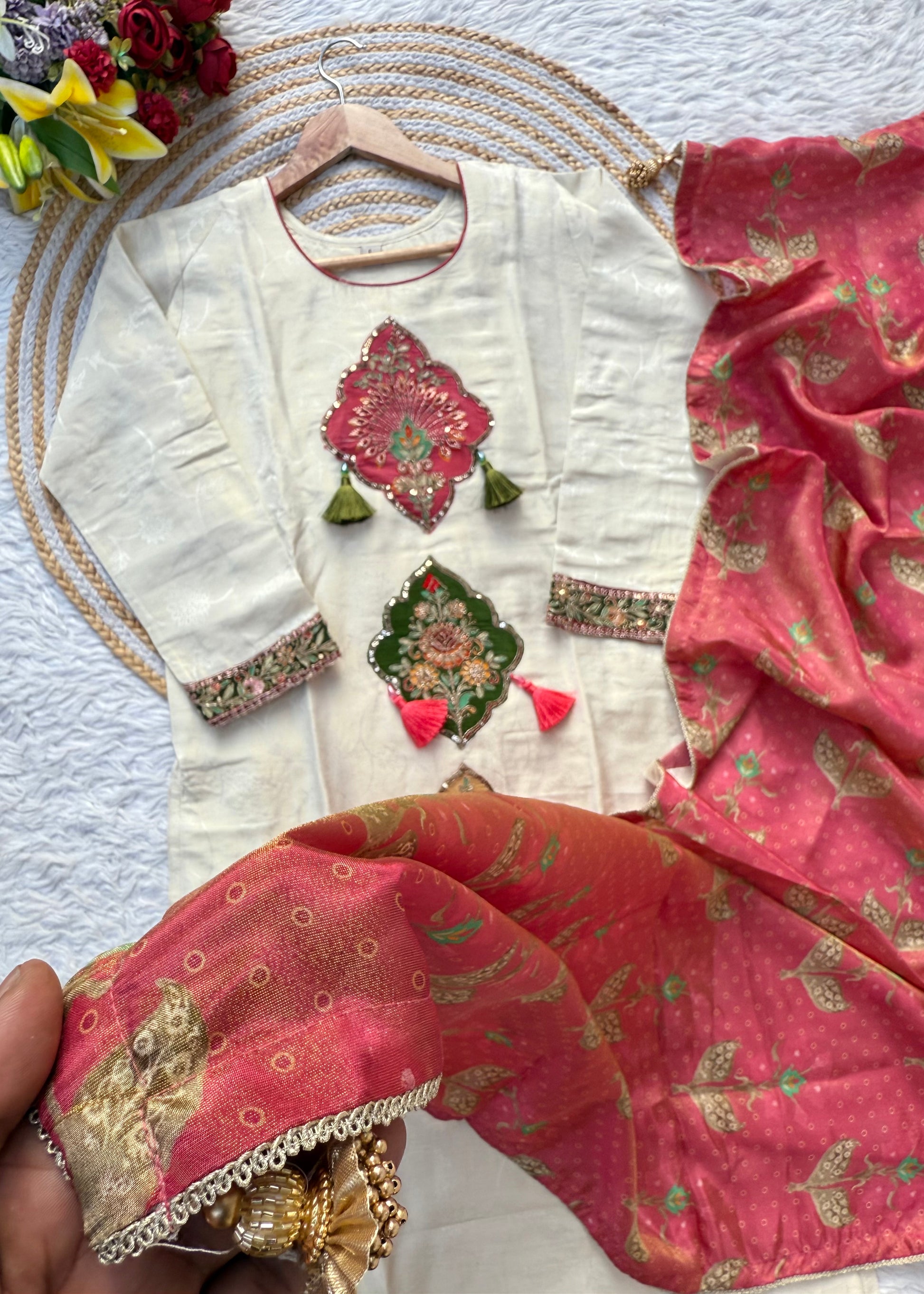 “DISHA” Beautiful Shimmer silk party wear suit set