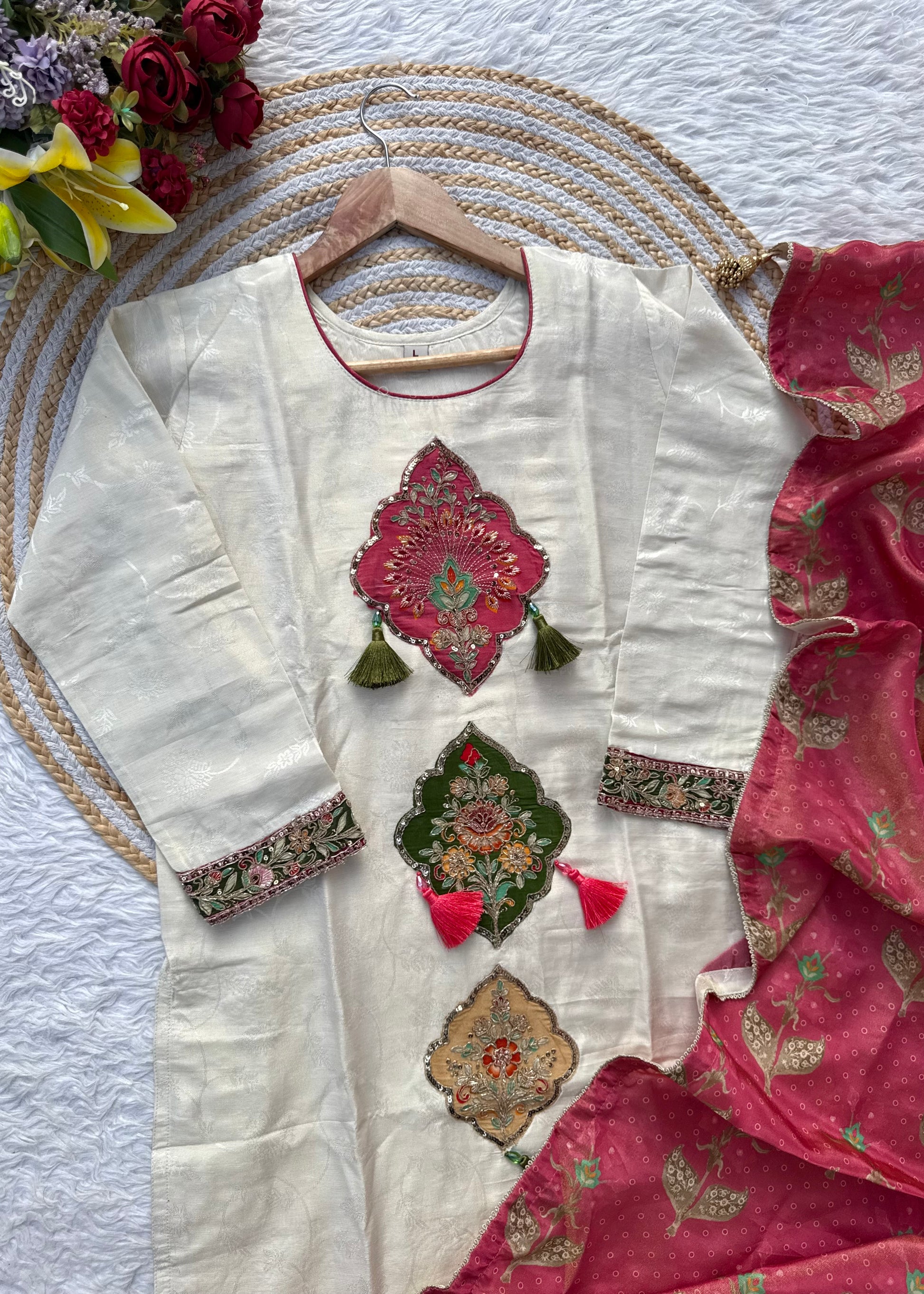 “DISHA” Beautiful Shimmer silk party wear suit set