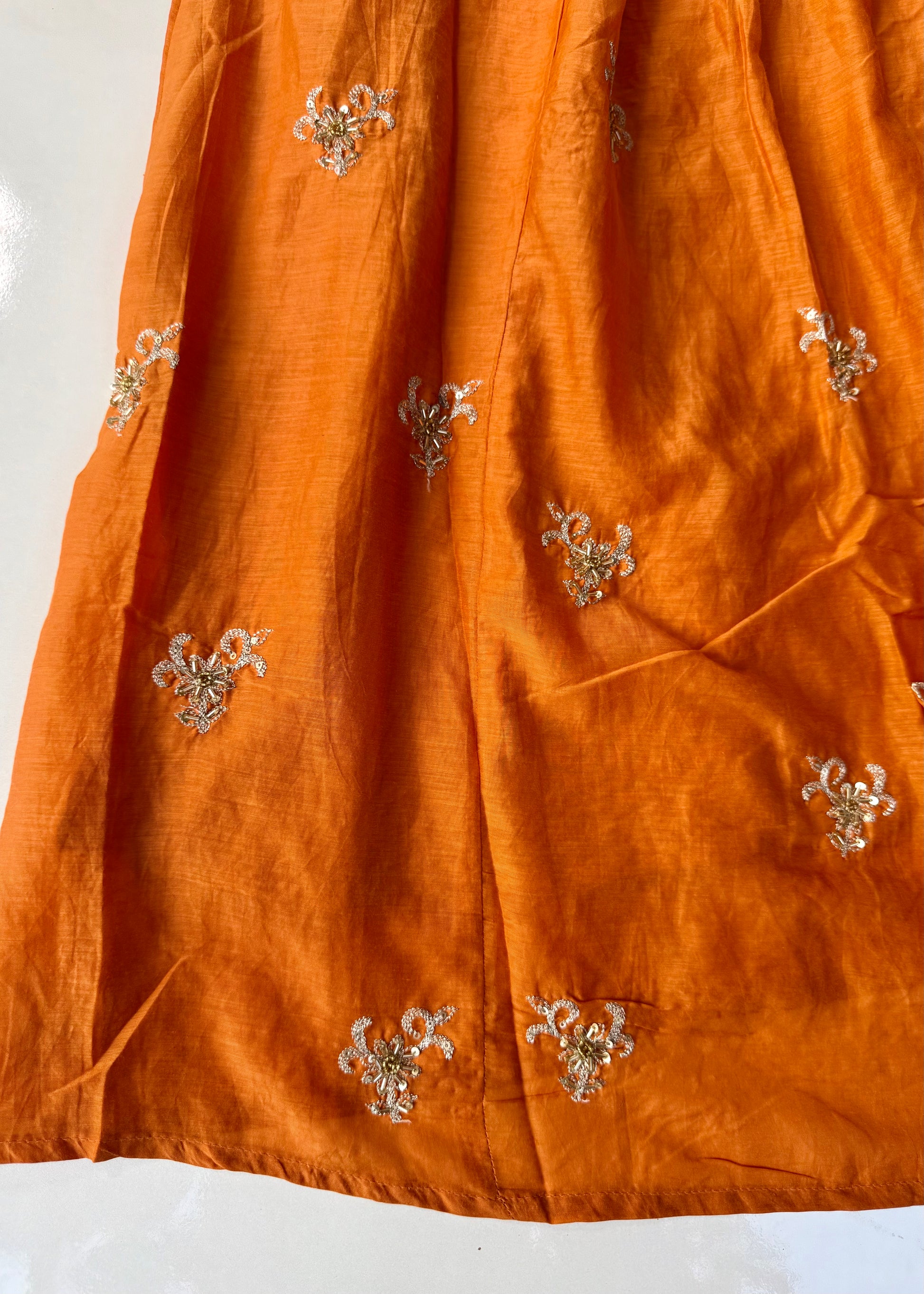 “Ishira” Premium Mul Chanderi Anarkali Kurta Set with Handwork