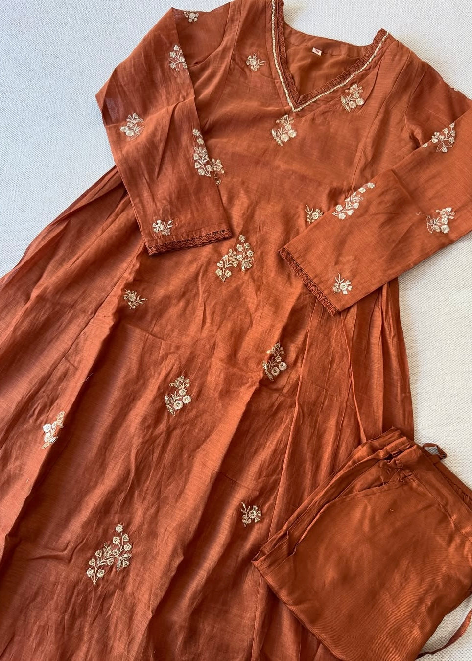 “CHHAVI” Premium Mul chanderi anarkali suit set