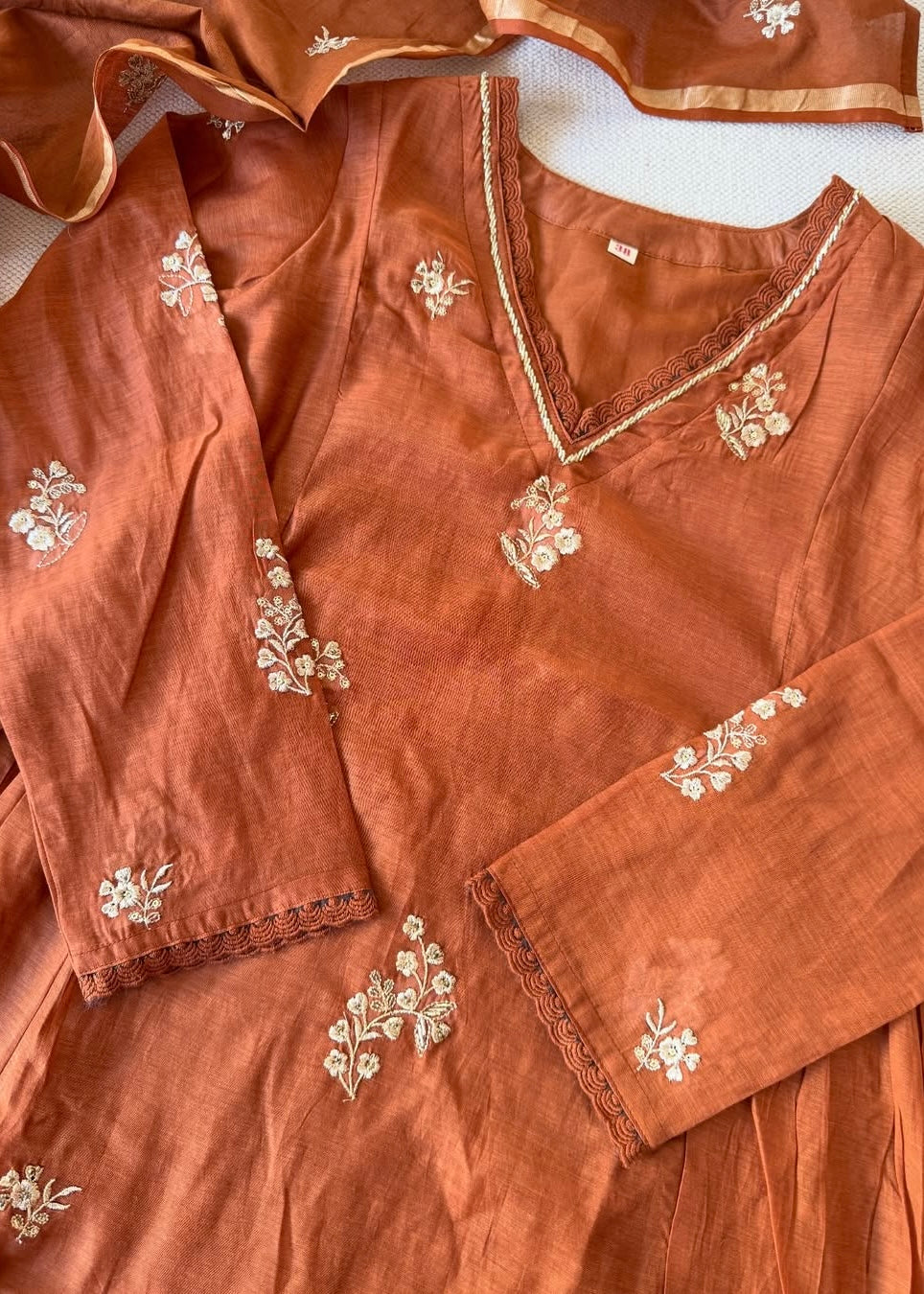 “CHHAVI” Premium Mul chanderi anarkali suit set