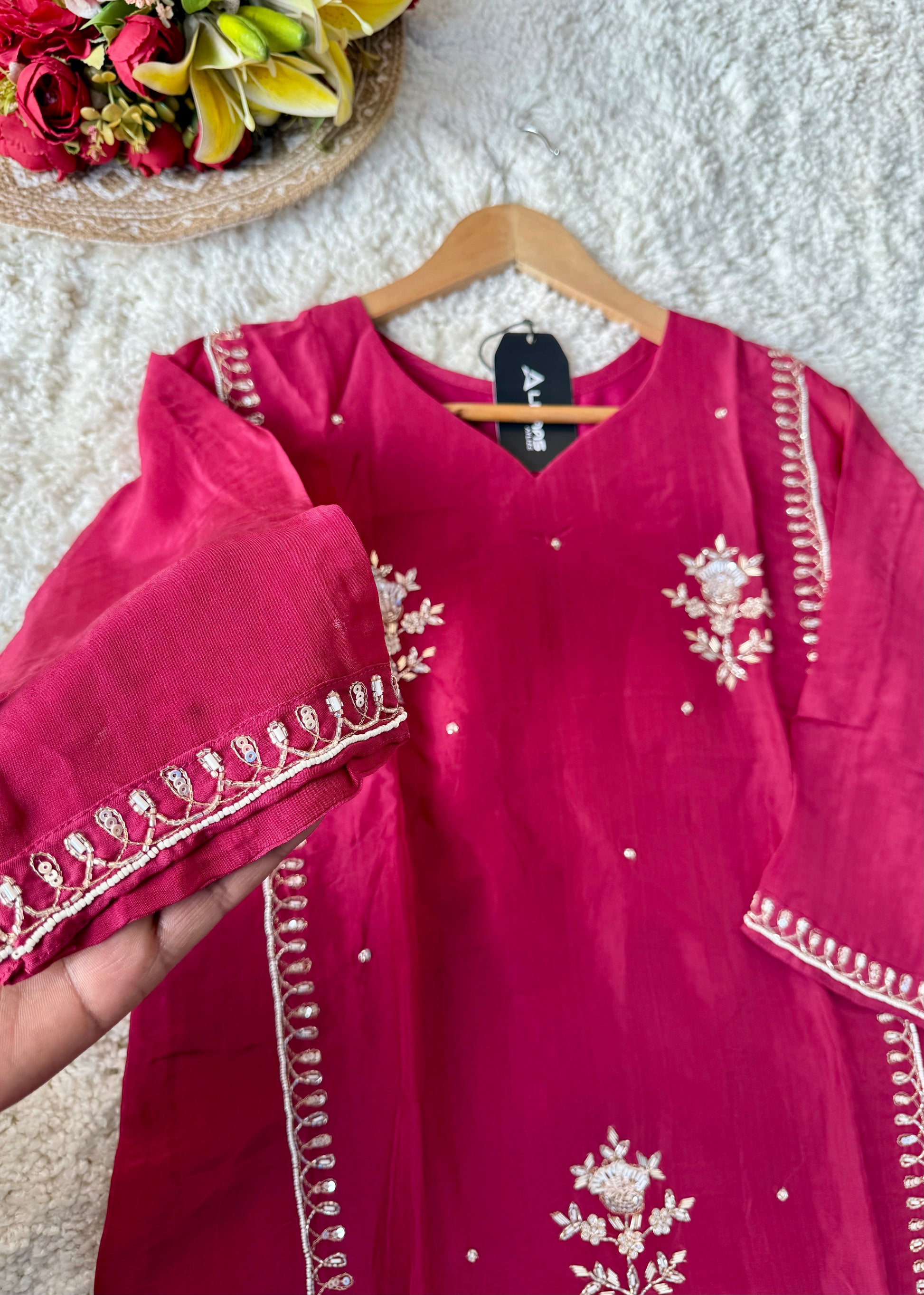 “Ujjwal” Trending Organza Viscose Suit set 🛍️