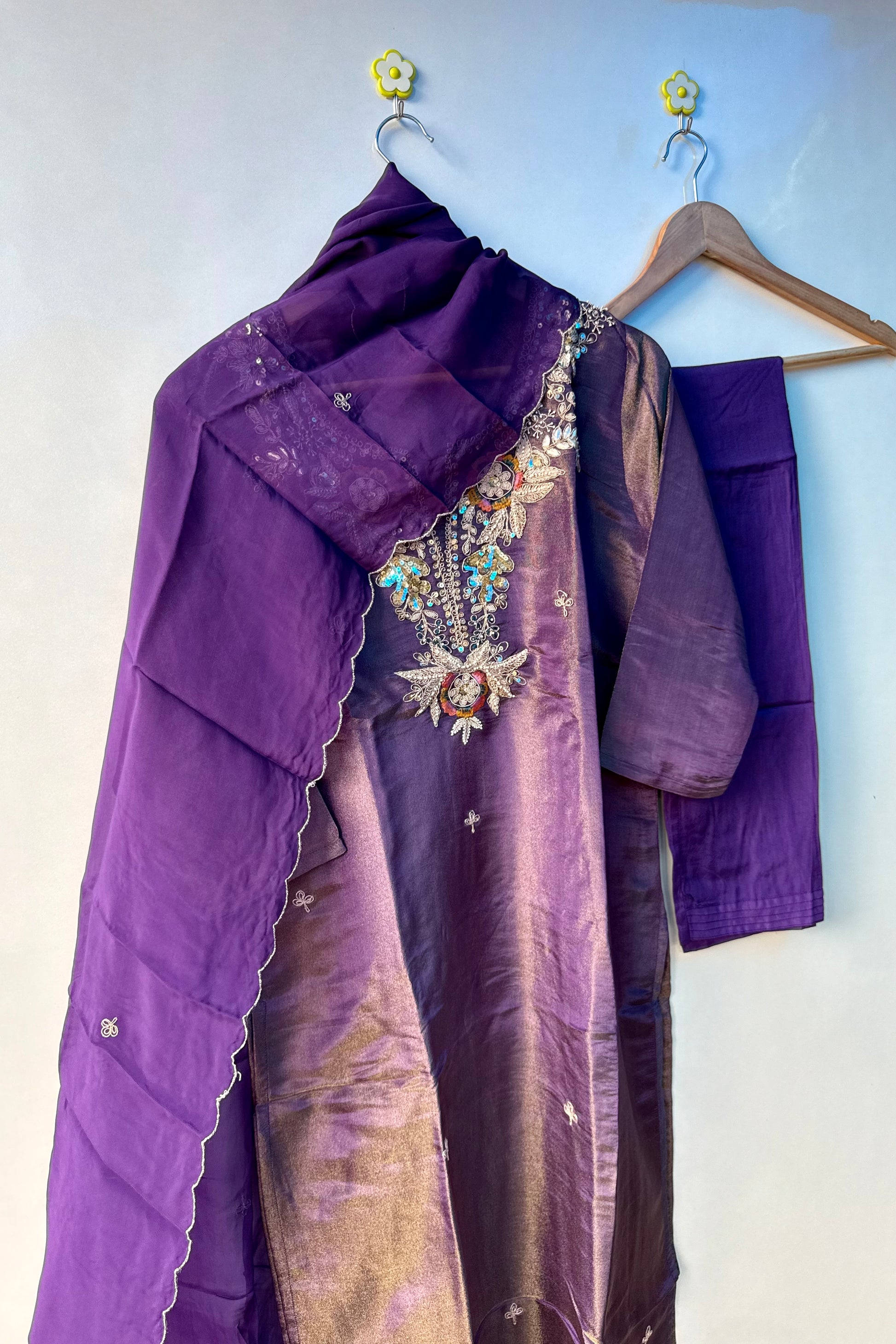 “HAYAT” Premium tissue silk stright kurti bottom with dupatta se