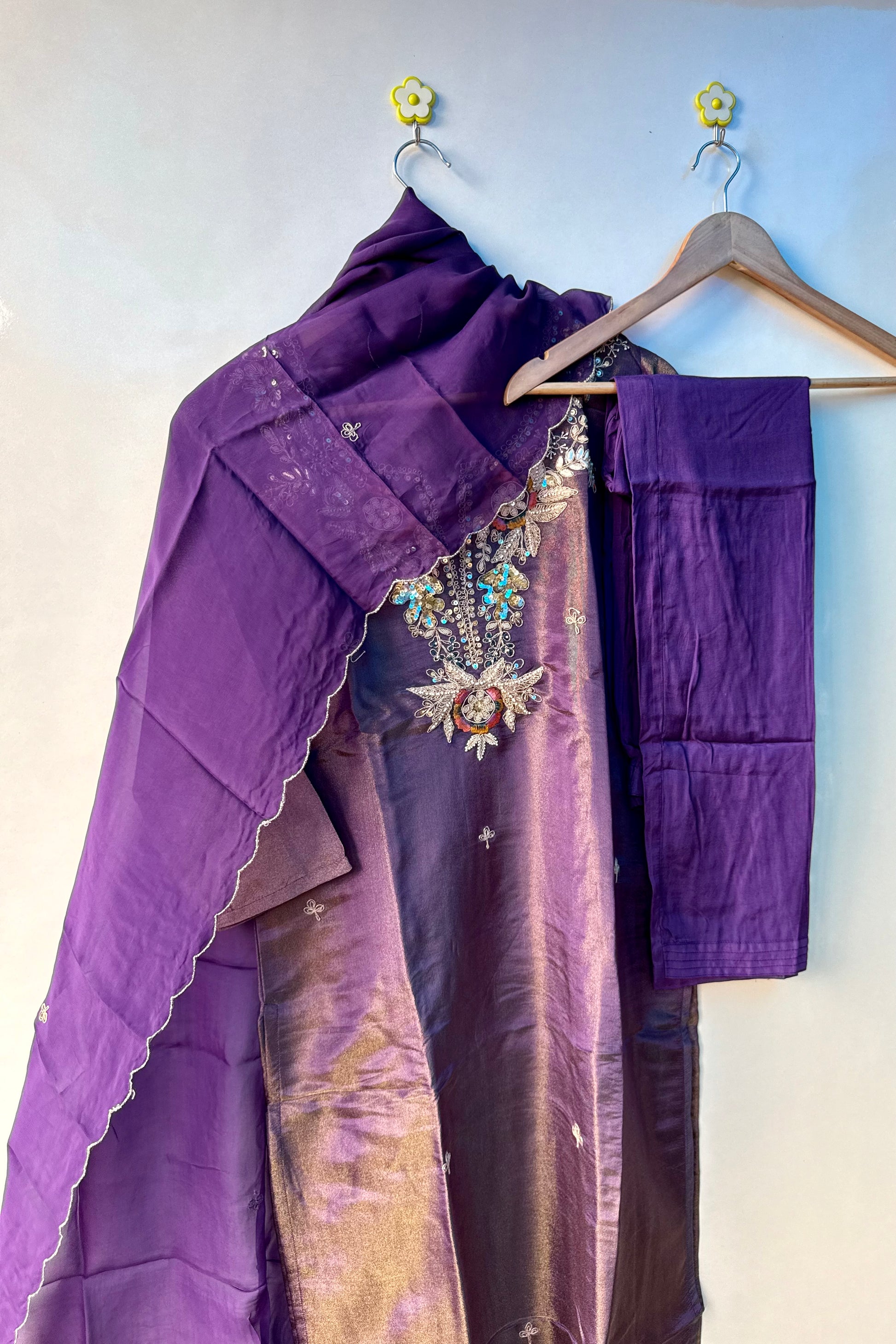 “HAYAT” Premium tissue silk stright kurti bottom with dupatta se