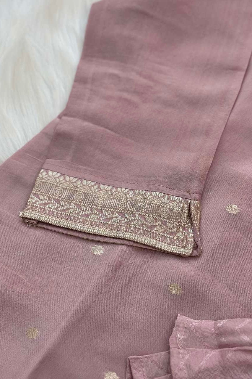 “IRYA” Party wear handcrafted tissue silk kurti set