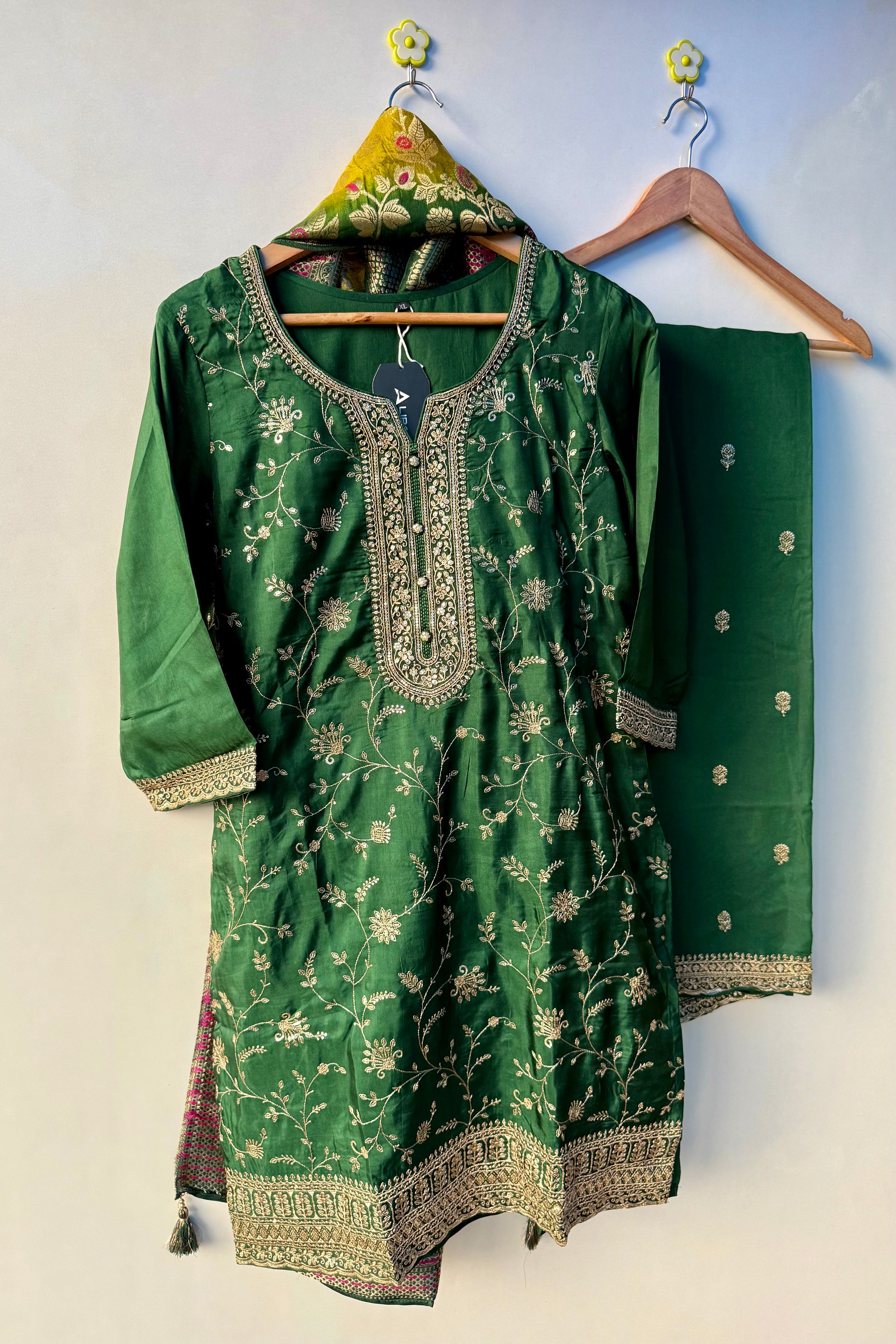 “AYAT” Festive wear Jacquard silk kurta palazzo set