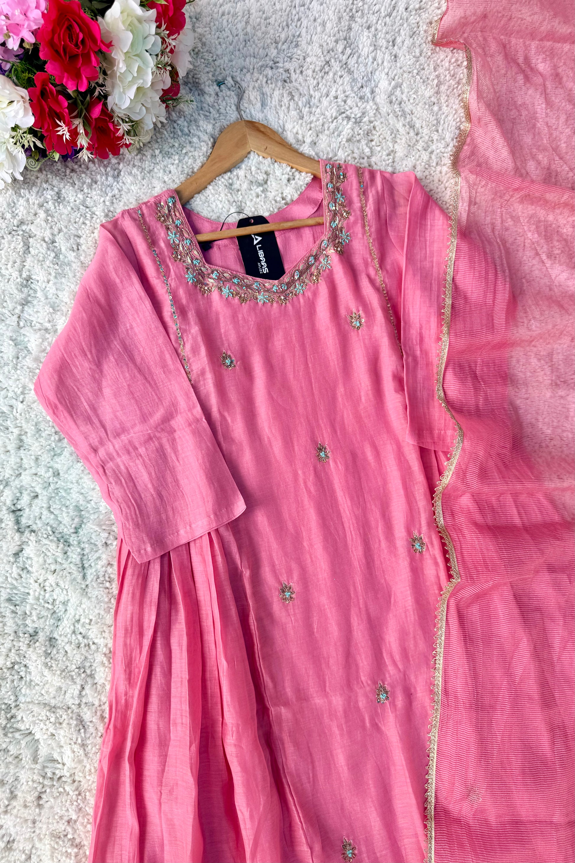 “Ayesha” Premium Mul Chanderi Anarkali Suit set 🛍️