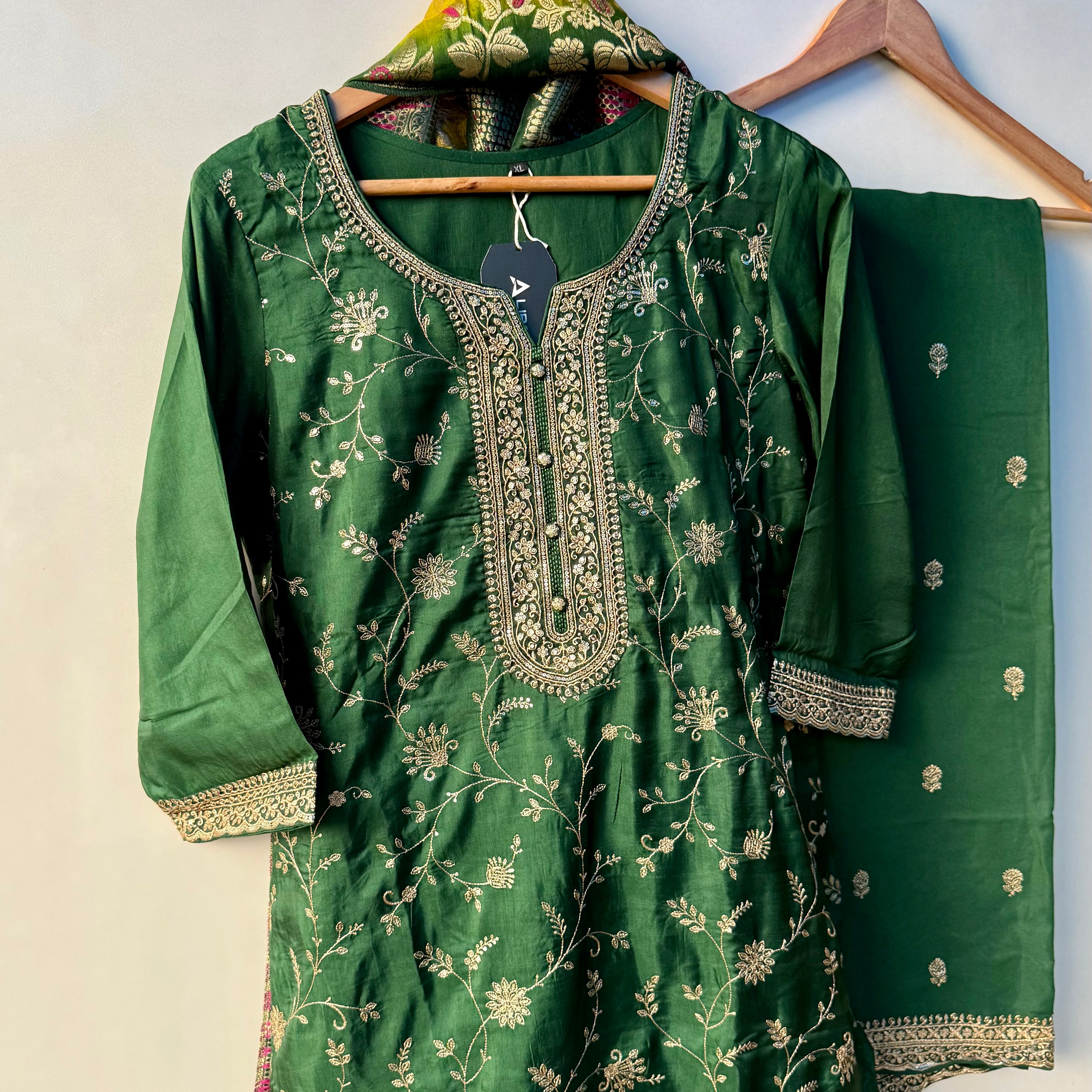“AYAT” Festive wear Jacquard silk kurta palazzo set